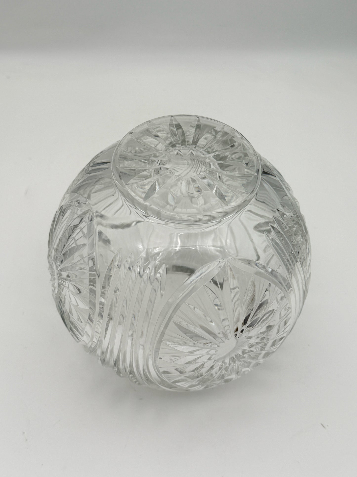 Cut Crysal Rose Bowl Vase