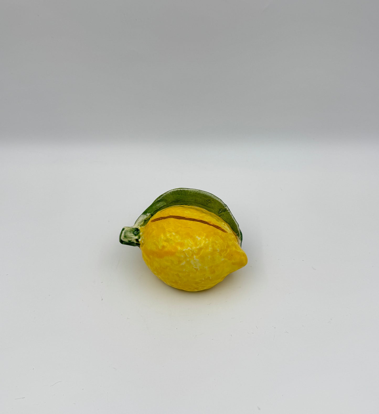 Italian Ceramic Lemon Place Card Holder
