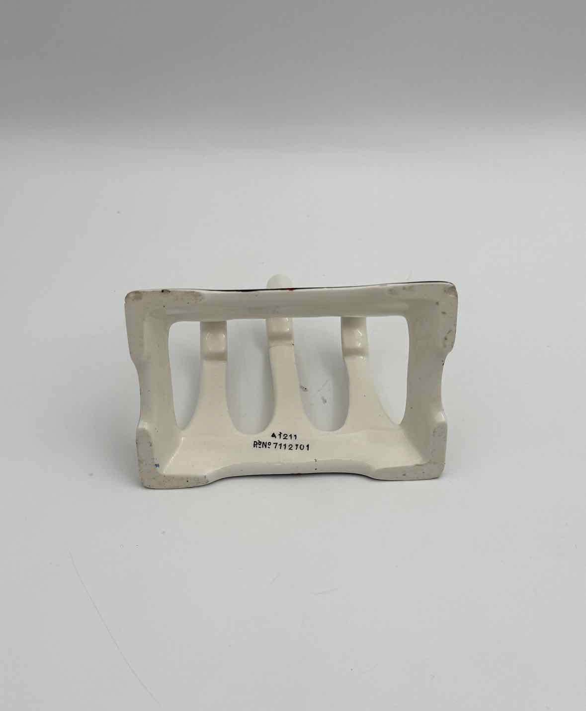 Antique Crown Ducal Orange Tree Toast Rack England Art Deco Decor