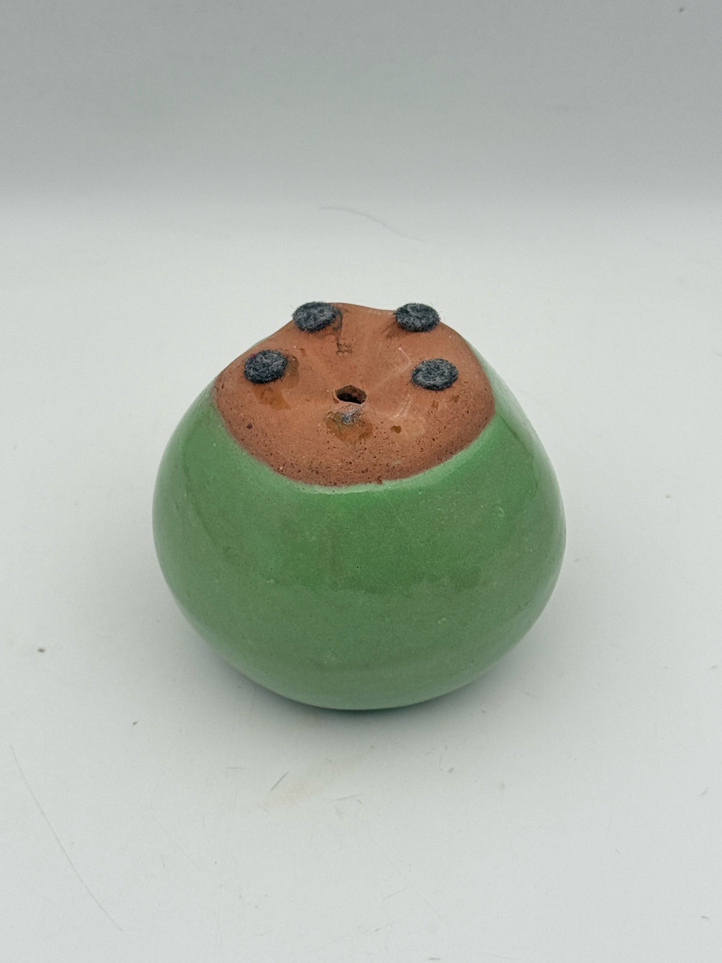 Artist Made Ceramic Green Apple