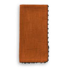 Knotted Edge Orange Cloth Napkin