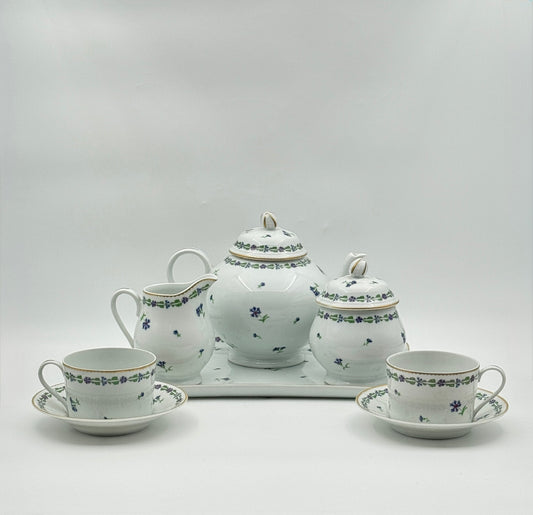 Tiffany & Co. Limoges Tea Set – “Villandry” – 8-Piece – France – 4th Quarter 20th C.