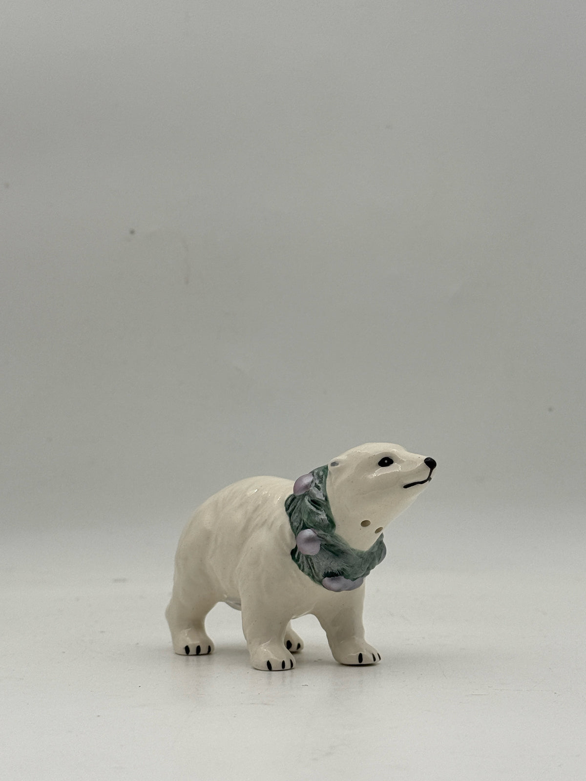 Blue Santa Claus With Polar Bear Salt And Pepper Shakers