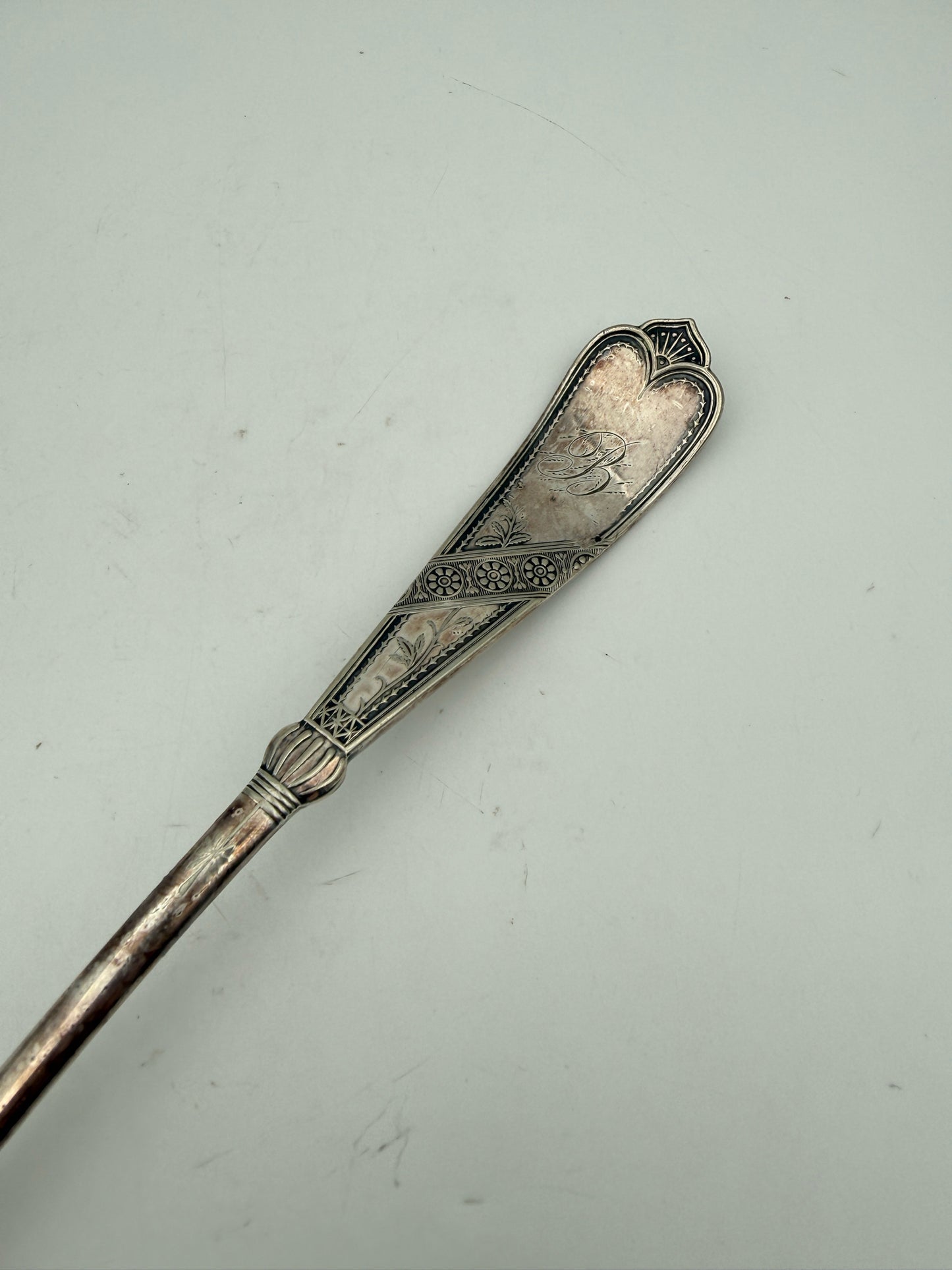 Silverplate Ladle With "B" Monogram