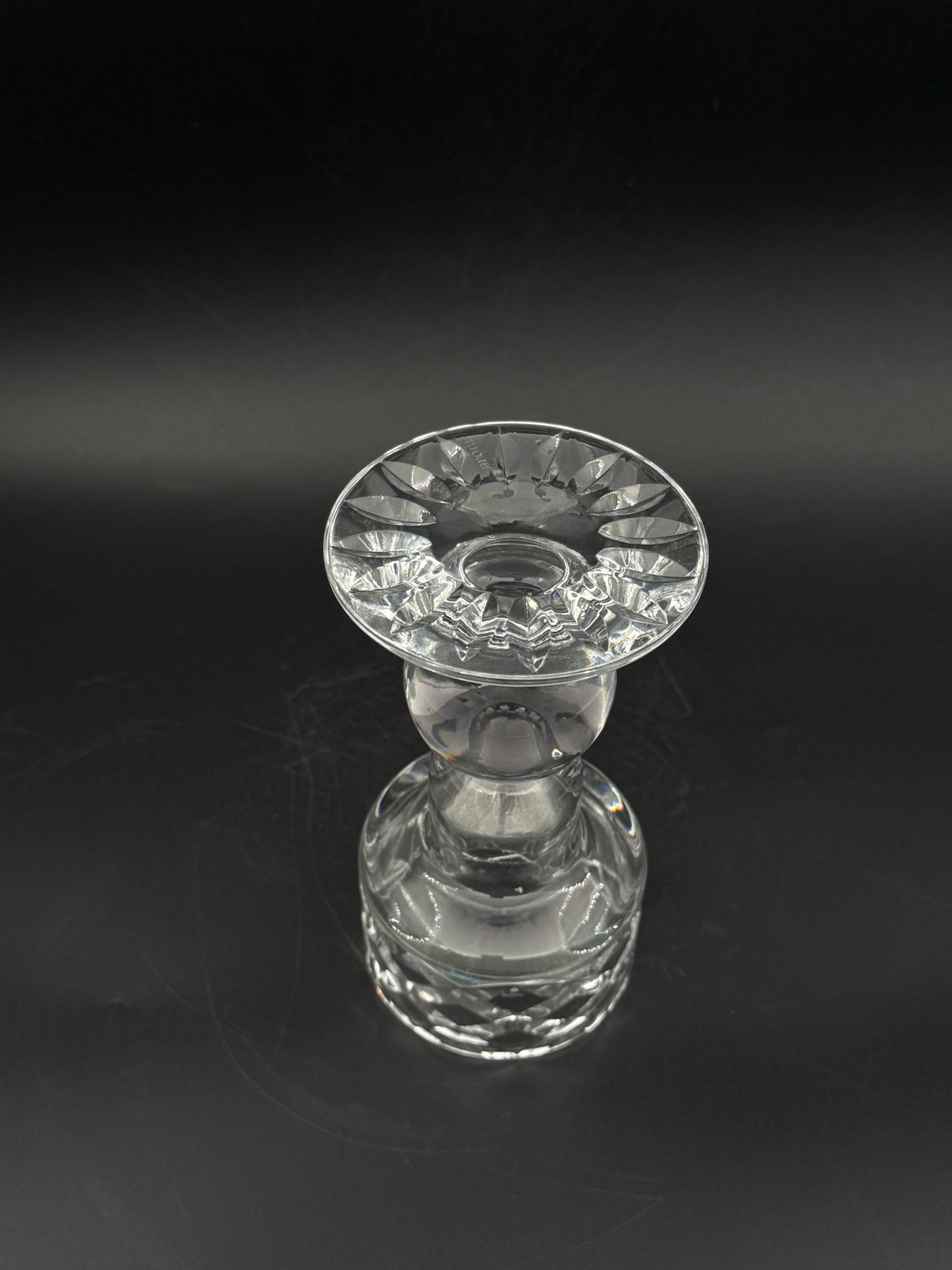 Pair Of Cut Crystal Hurricane Lamps