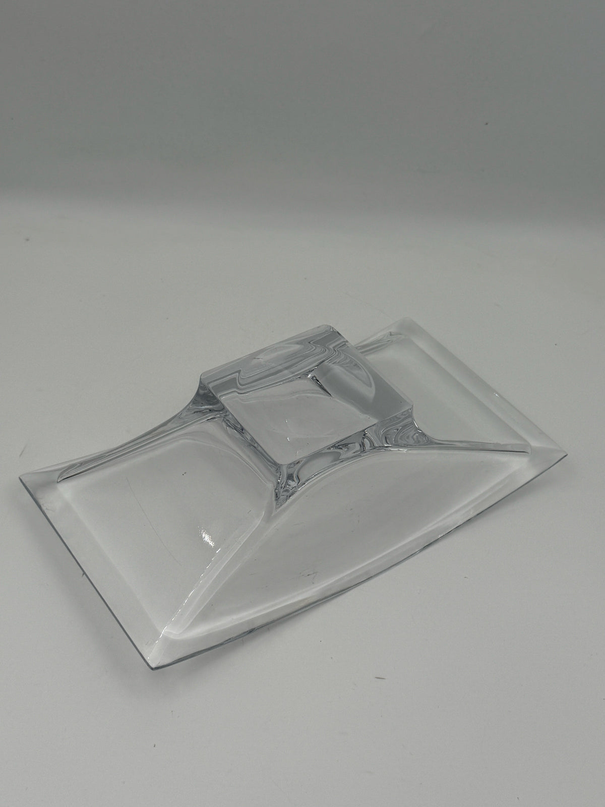 Nambe Crystal Rectangular Crystal Bowl By Karim Rashid