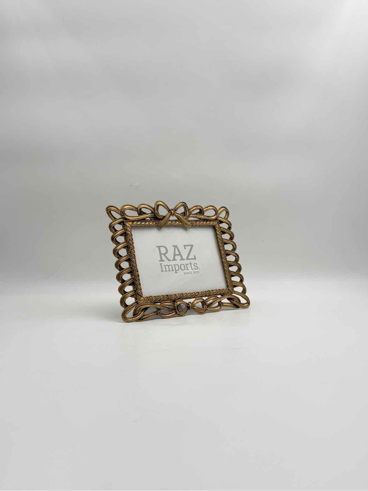 Gold Tone Bow Picture Frame