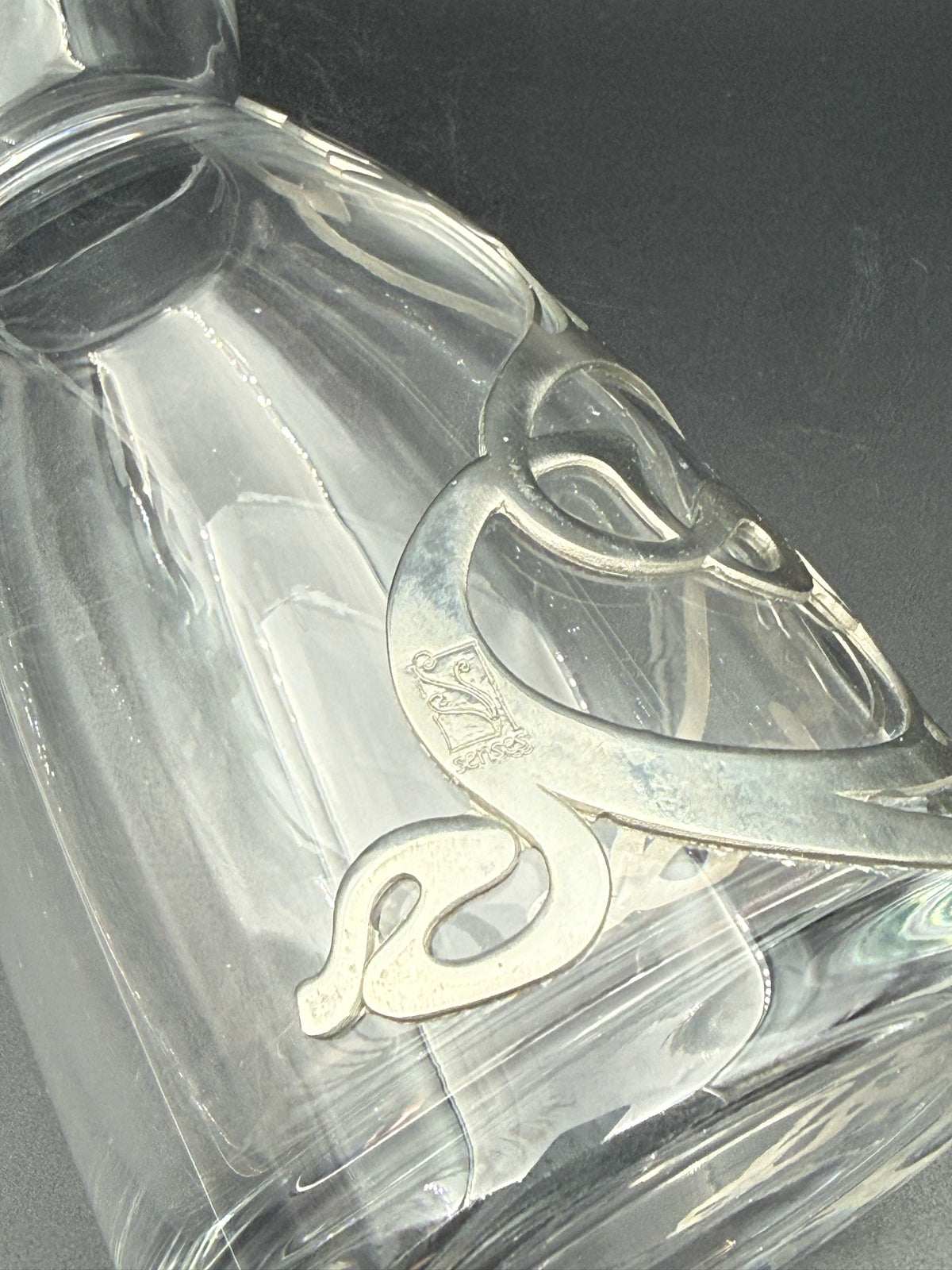 Les Potstainiers Hutois Glass And Pewter Decanter
