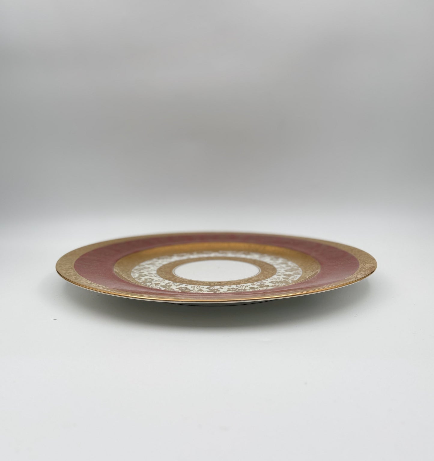Limoges France Decorative Plate – Burnt Orange & Gold
