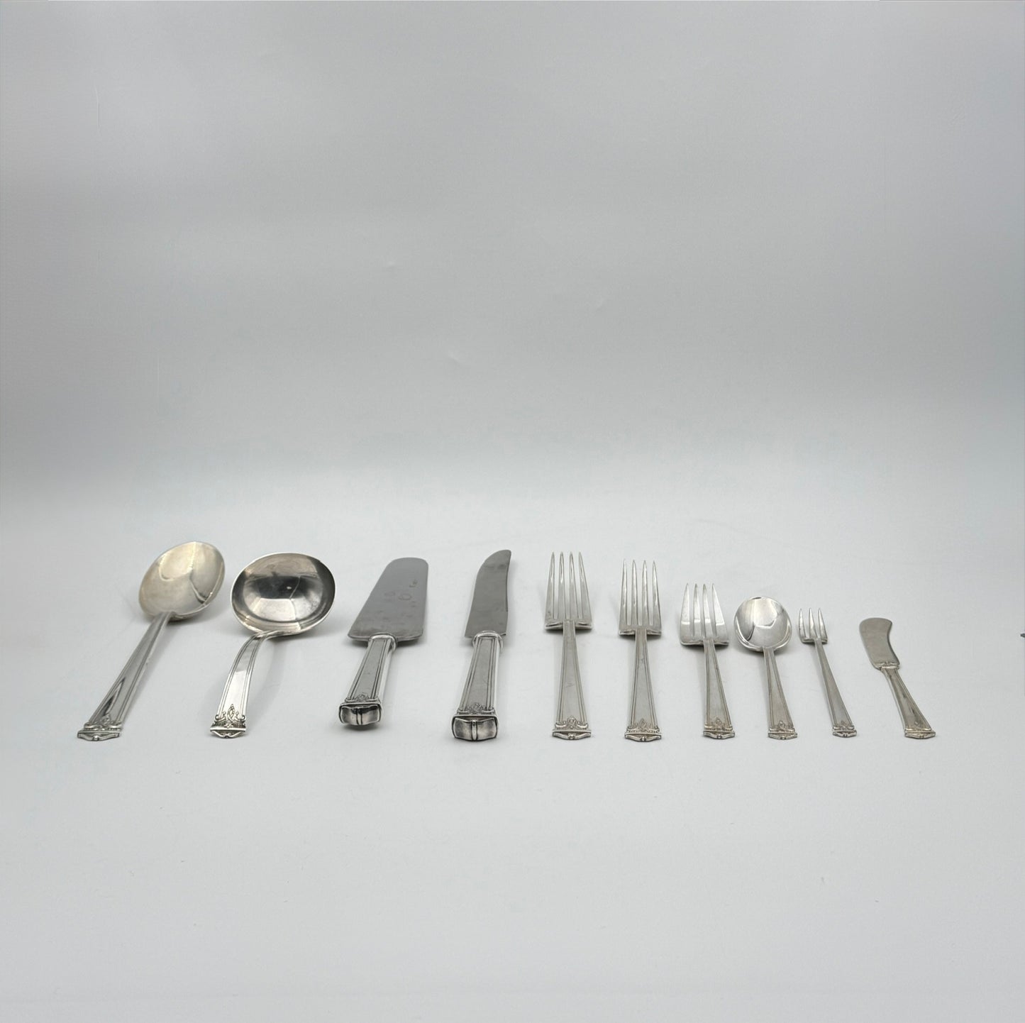 Antique Sterling Flatware Set – “Trianon” by Simpson, Hall & Miller – 94 Pieces – Circa 1895