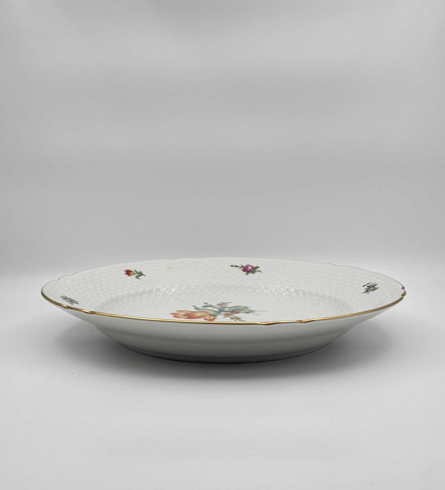Bing & Grøndahl Royal Copenhagen Chop Plate – 13" “Saxon Flower” Pattern