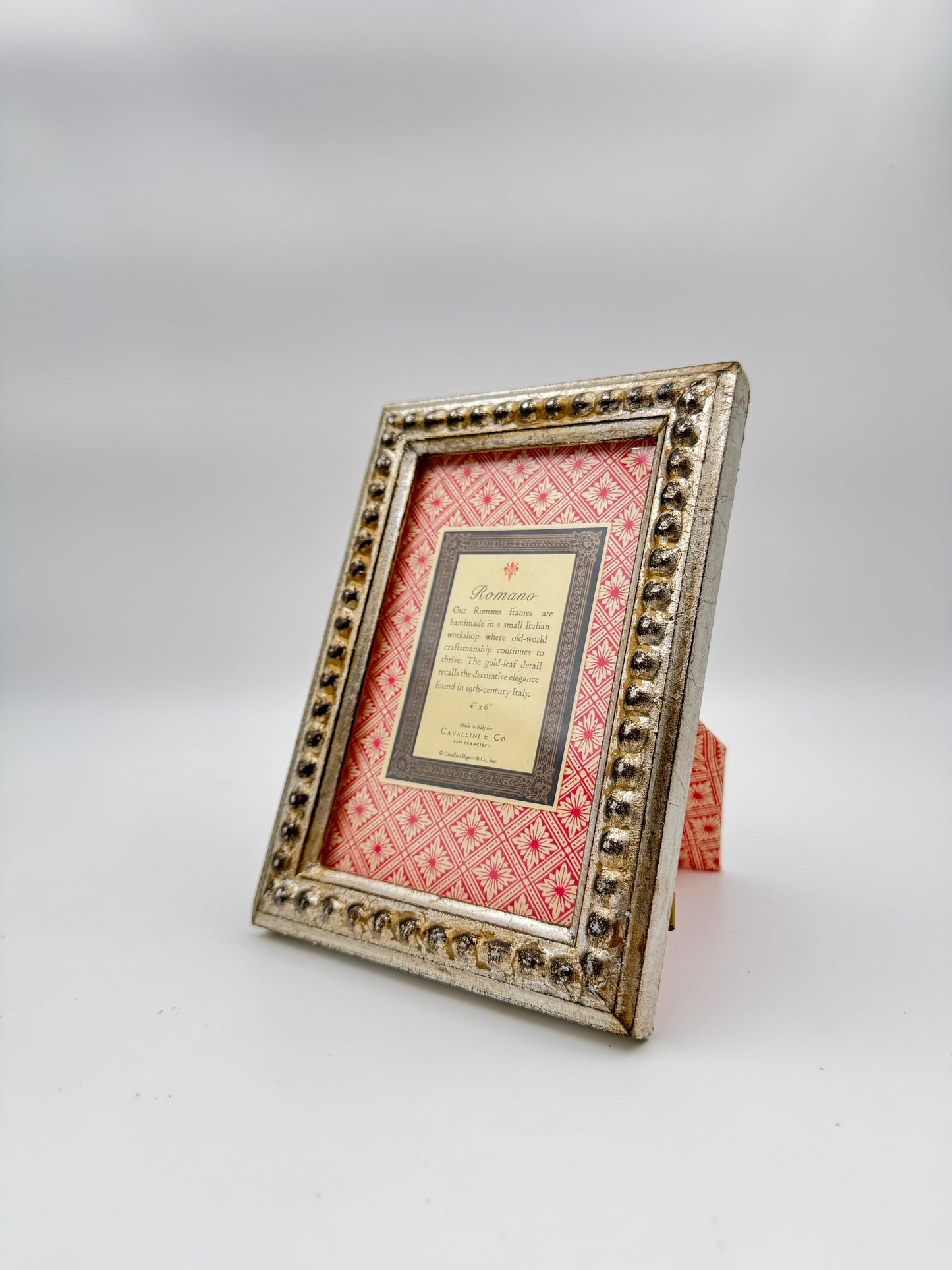 Romano Gold Leaf Picture Frame – 4x6, Handmade in Italy