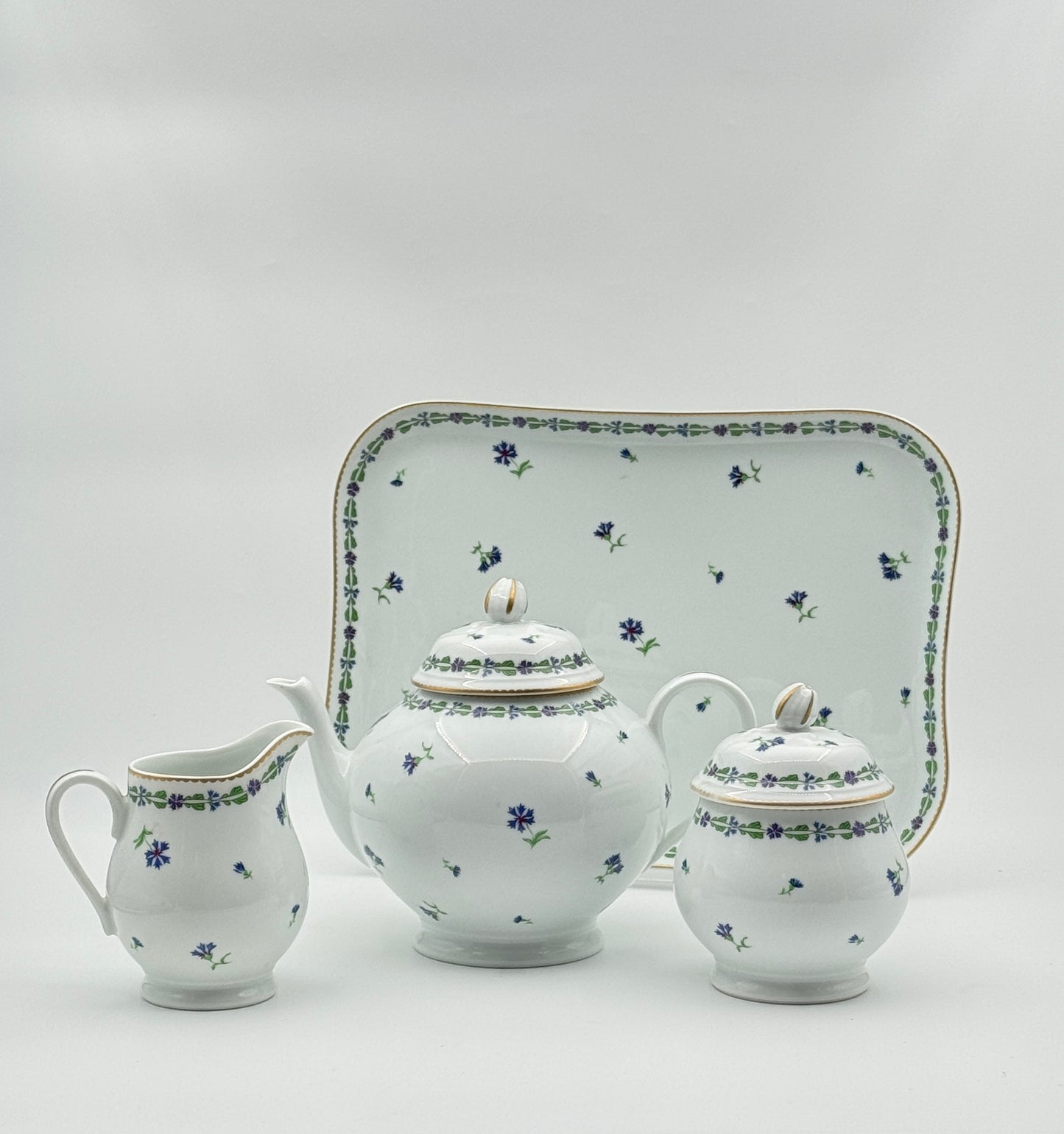 Tiffany & Co. Limoges Tea Set – “Villandry” – 8-Piece – France – 4th Quarter 20th C.