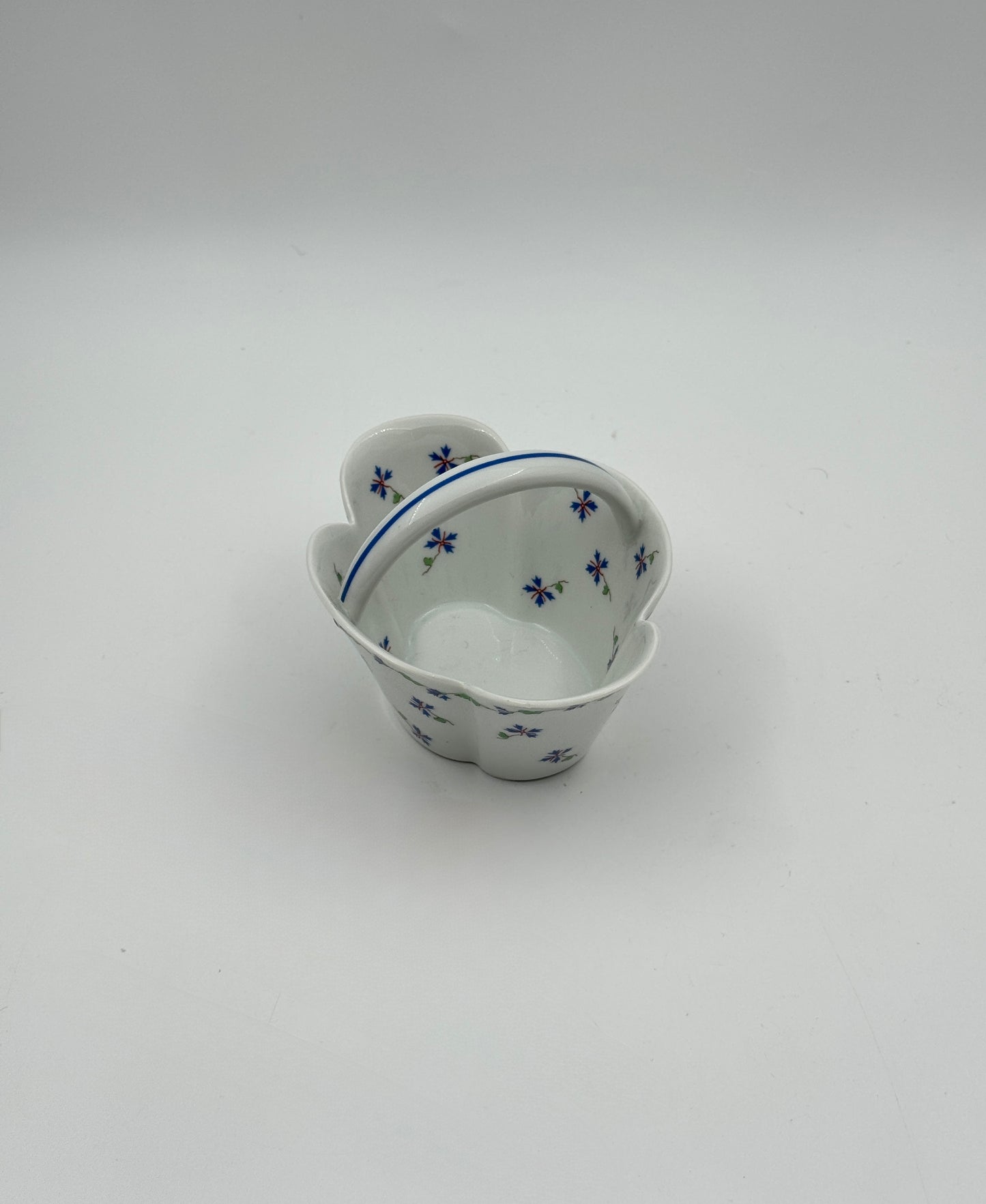 Haviland Limoges Basket – “Blue Cornflower Garland” – France