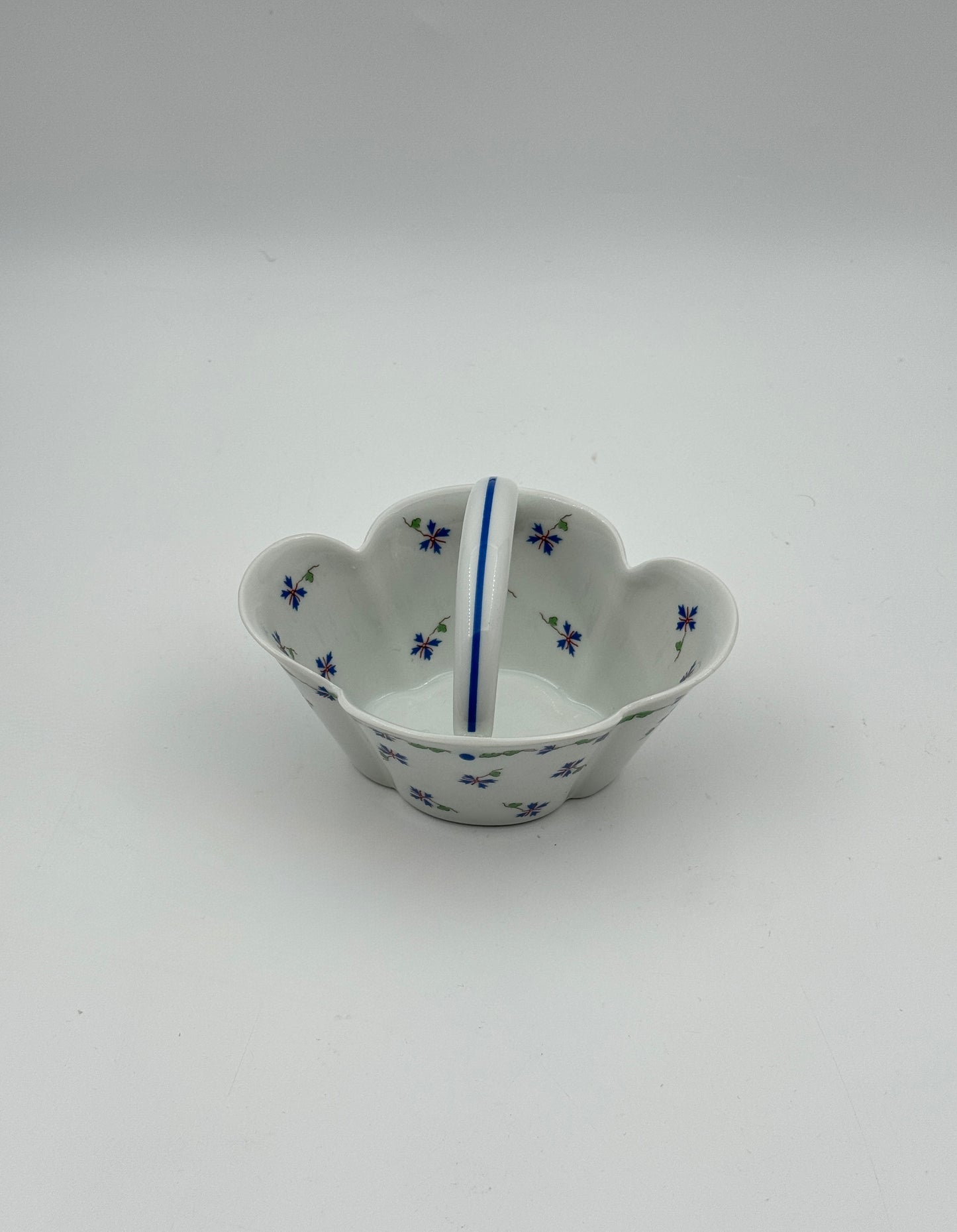 Haviland Limoges Basket – “Blue Cornflower Garland” – France