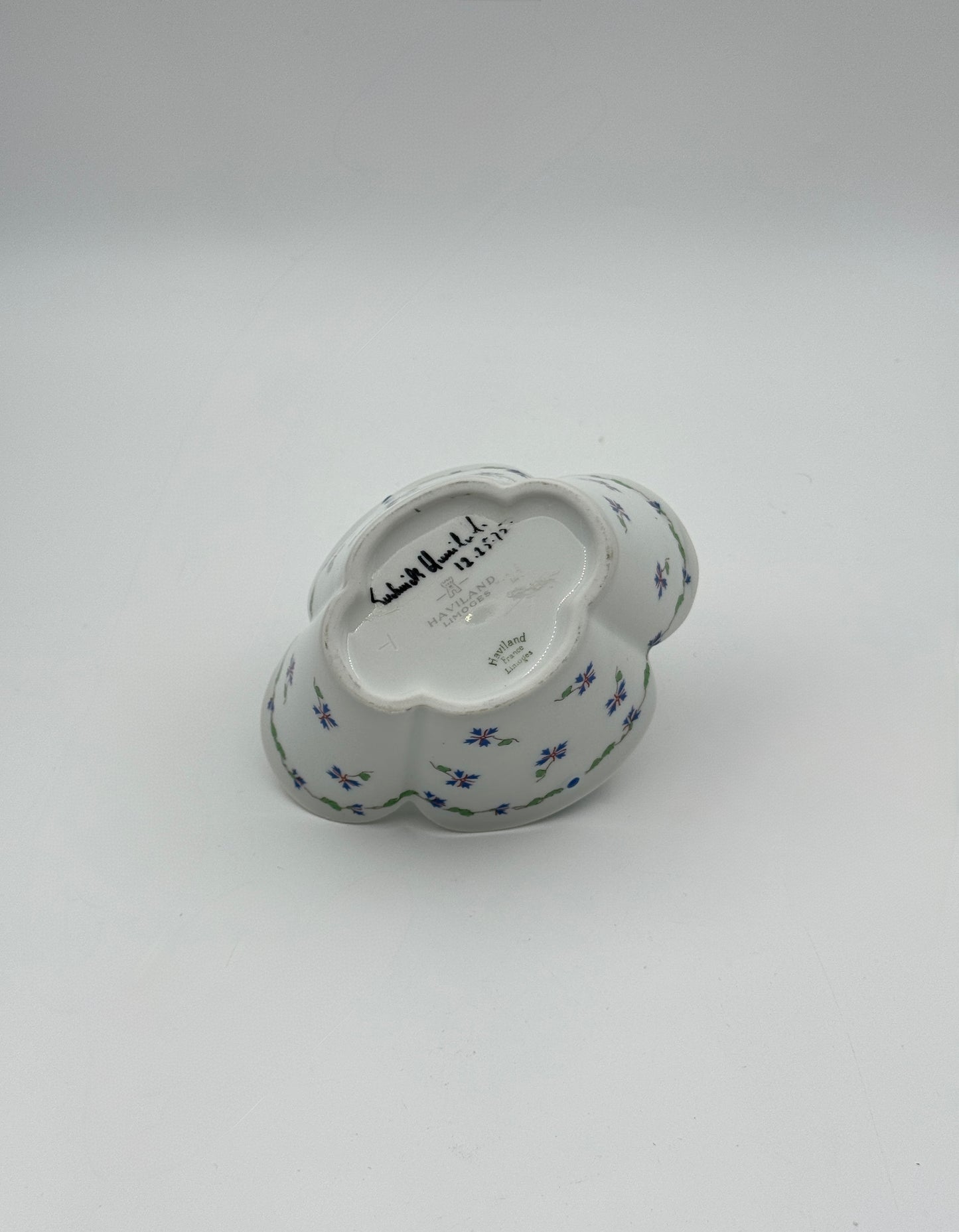 Haviland Limoges Basket – “Blue Cornflower Garland” – France