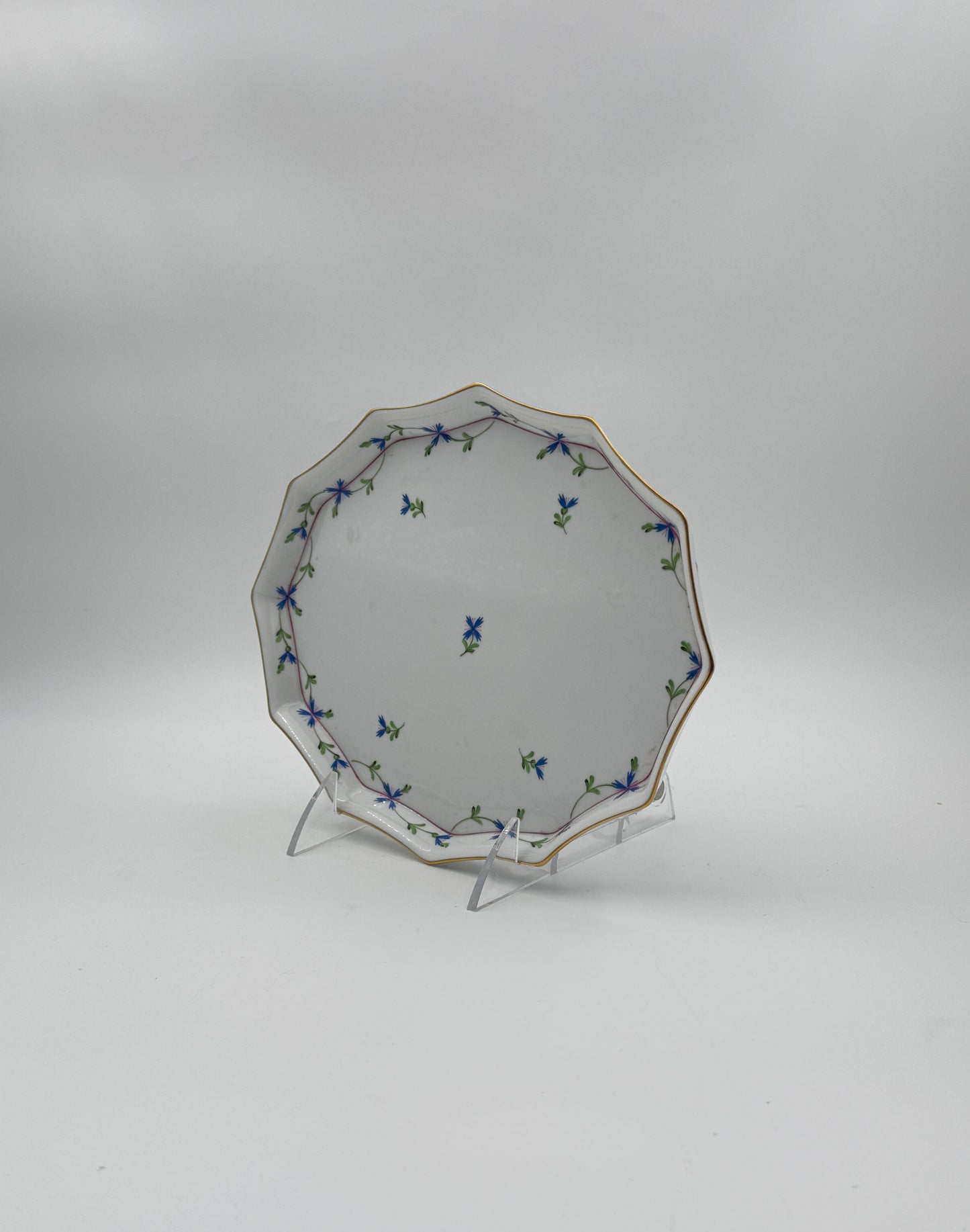 Herend Tray – Blue Garland – 12-Sided – Hungary