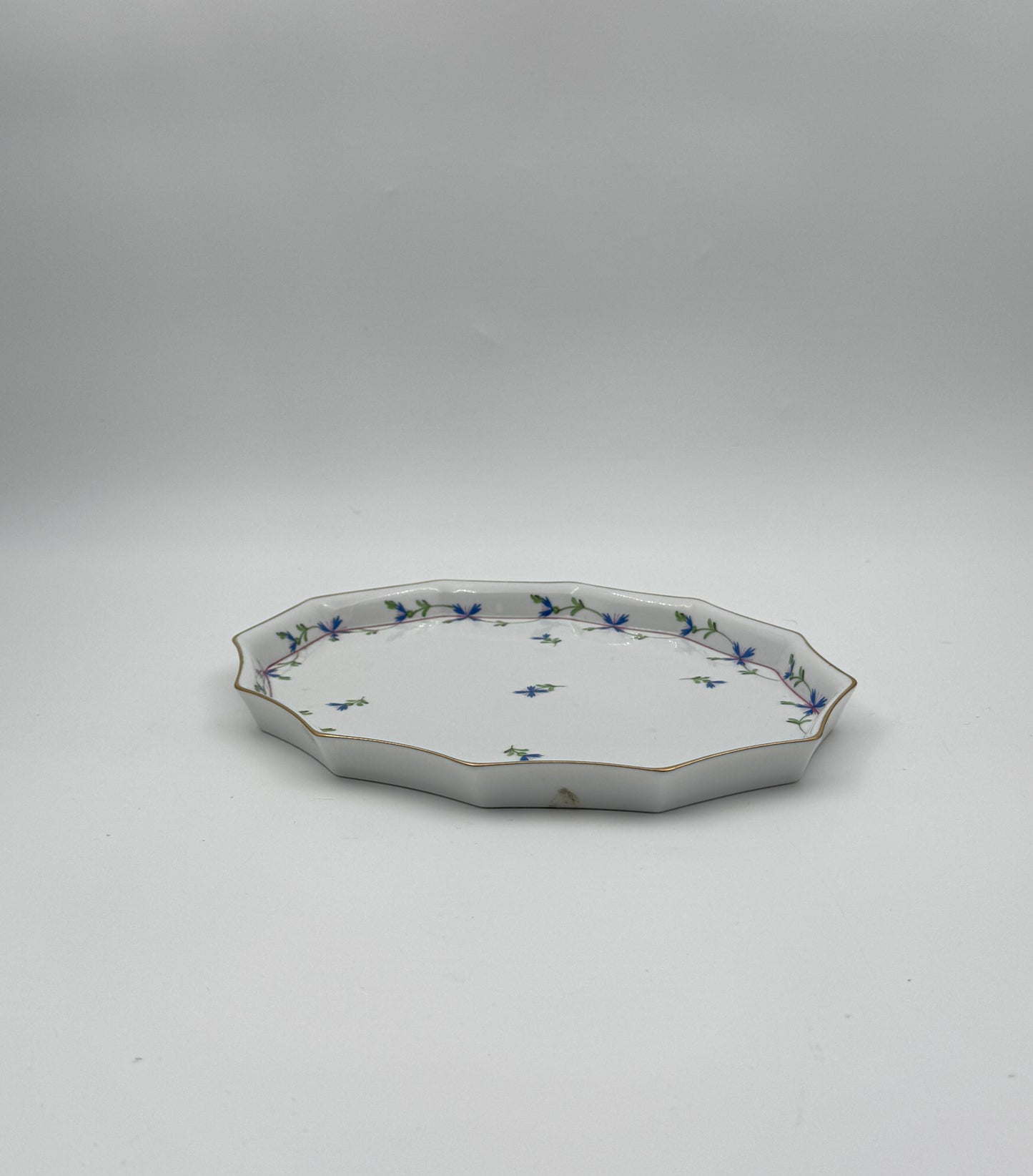 Herend Tray – Blue Garland – 12-Sided – Hungary