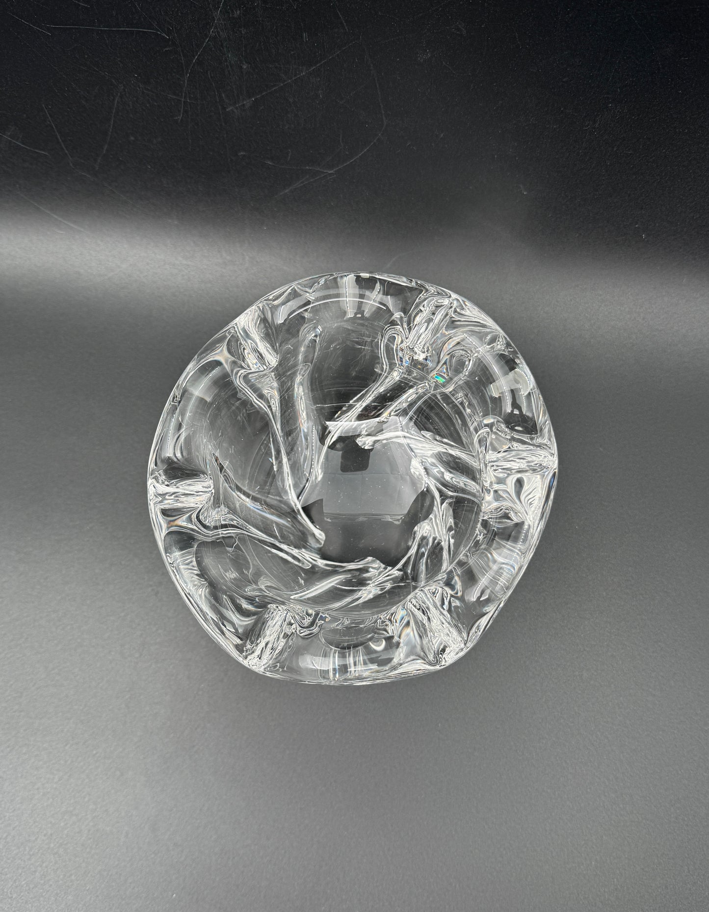 Orrefors Crystal Bowl – Organic Swirl Design