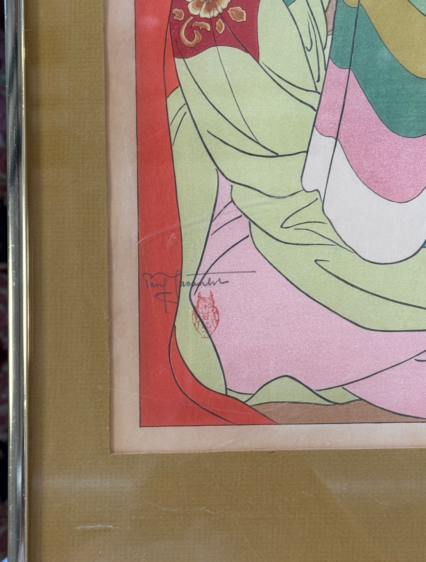 Paul Jacoulet (1902–1960) – "La Mariée, Seoul, Corée" – Signed Woodblock Print