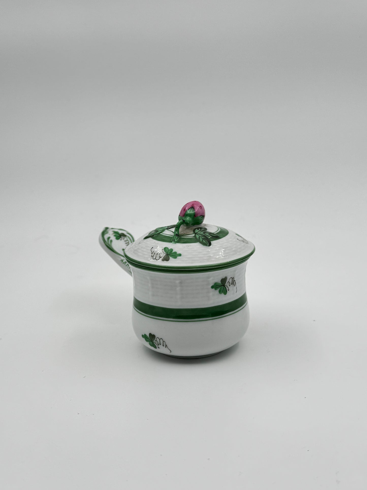 Herend Pot de Crème with Handle – Vienna Rose Design
