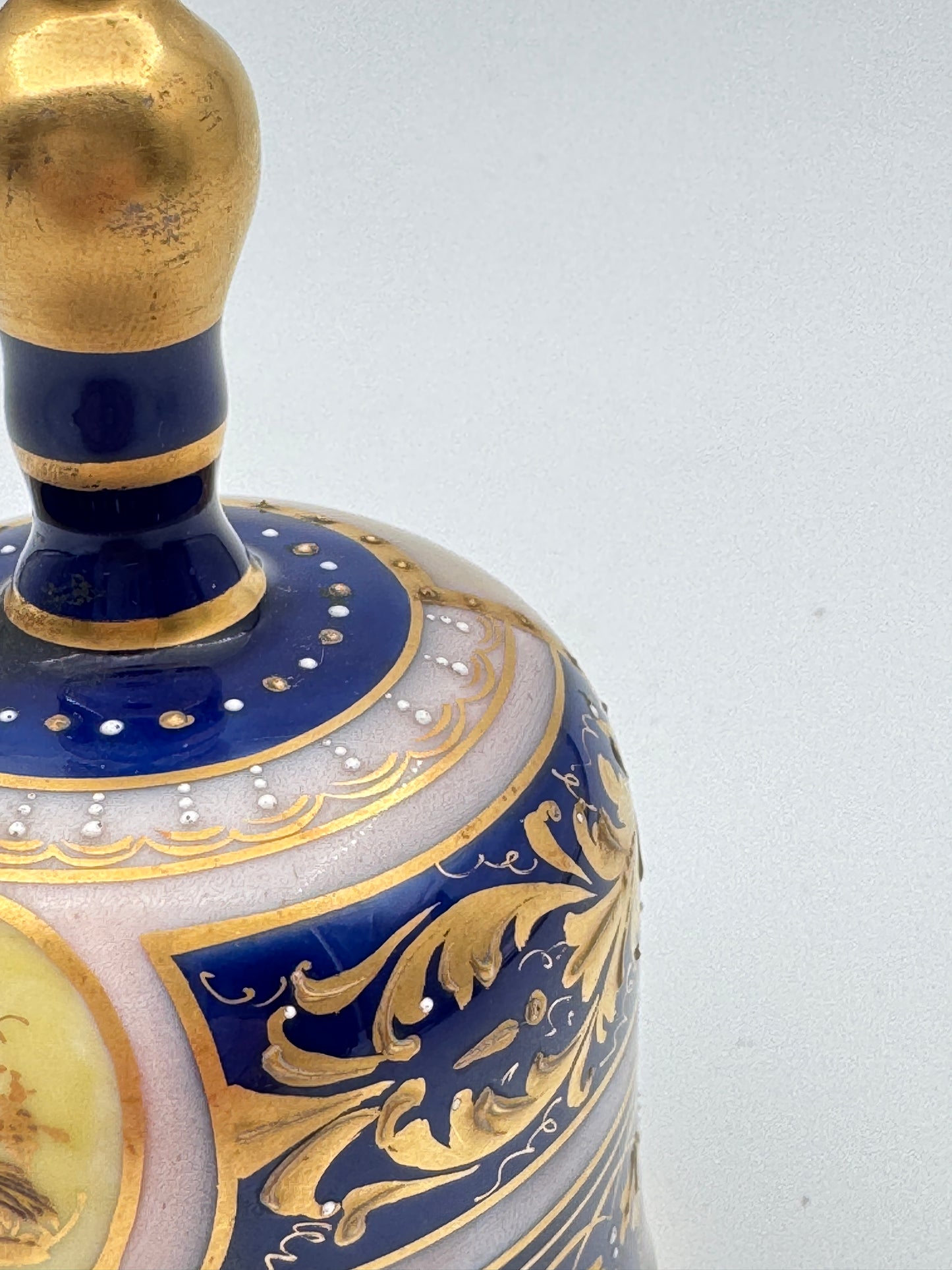 Rudolstadt German Porcelain Dinner Bell – “Beggar’s Wife” Portrait