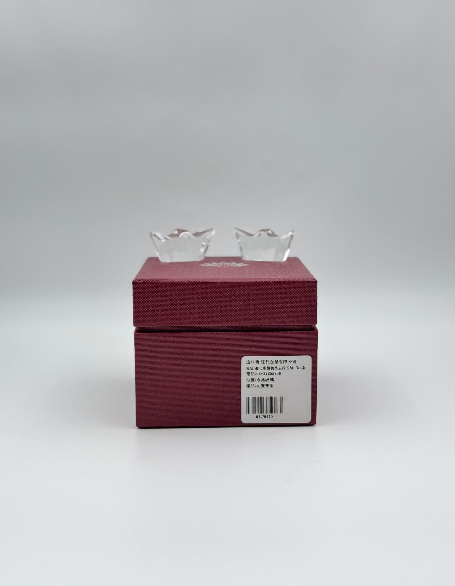 Pair of Crystal Chopstick Holders with Box