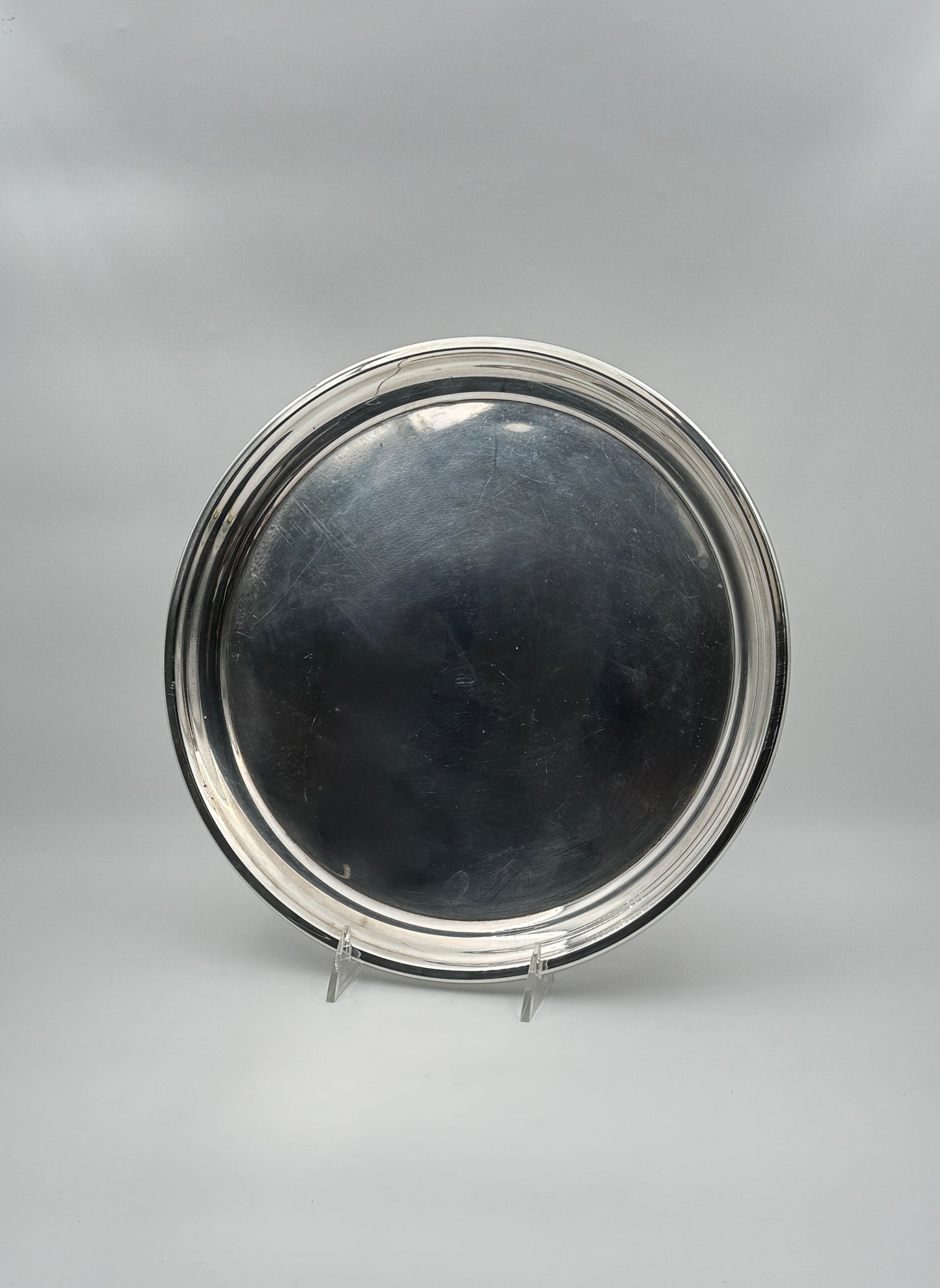 Sterling Silver Round Tray by Poole – Massachusetts – 20th Century