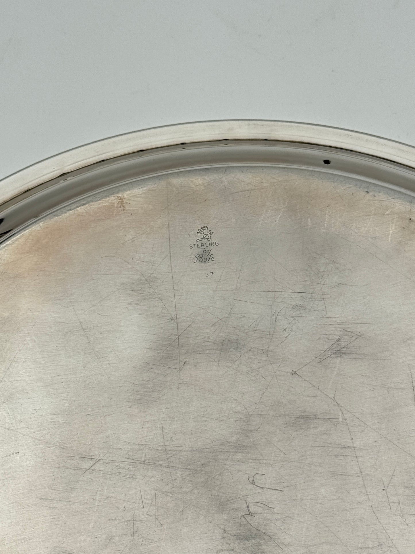 Sterling Silver Round Tray by Poole – Massachusetts – 20th Century