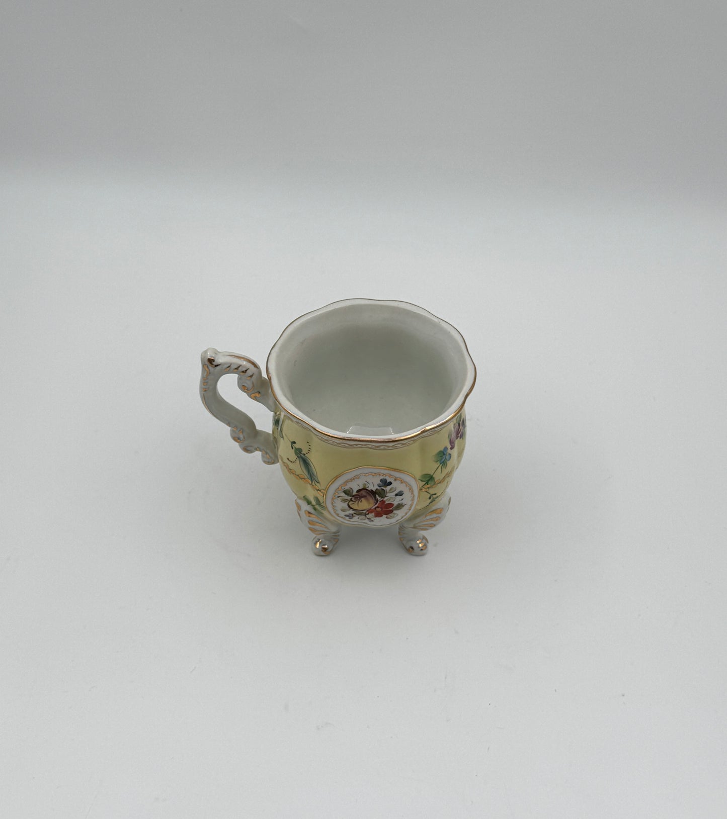 Dresden Porcelain Tea Service – Hand-Painted Floral & Gilt – 8 Pieces with Tray – Germany