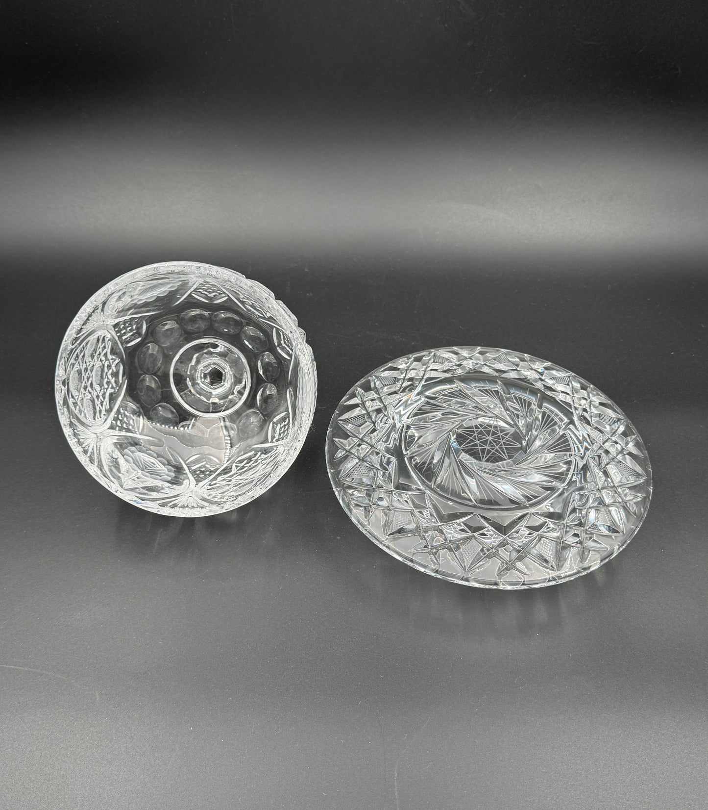 Cut Glass Domed Butter Dish