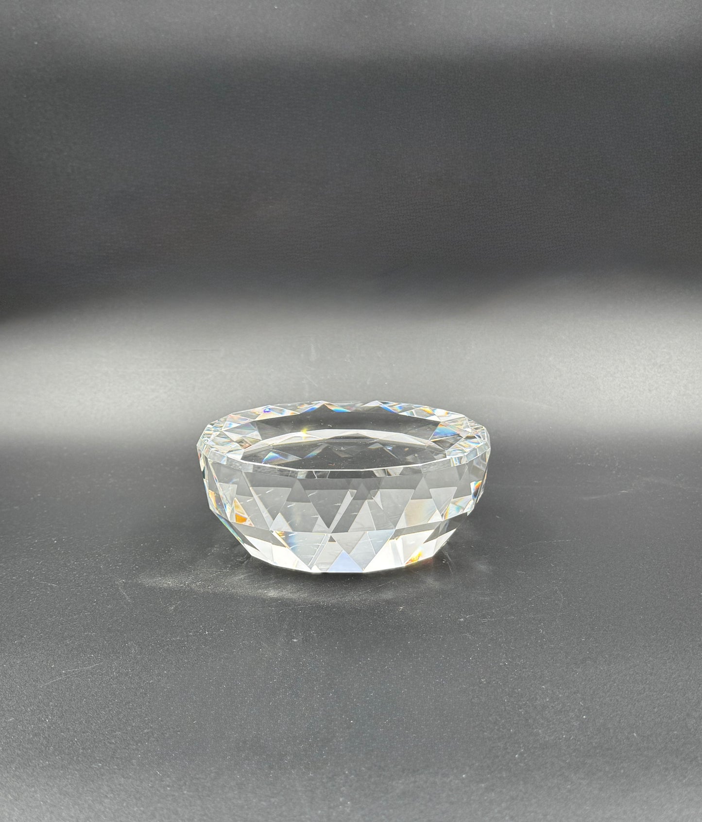 Faceted Crystal Display Stand with Box