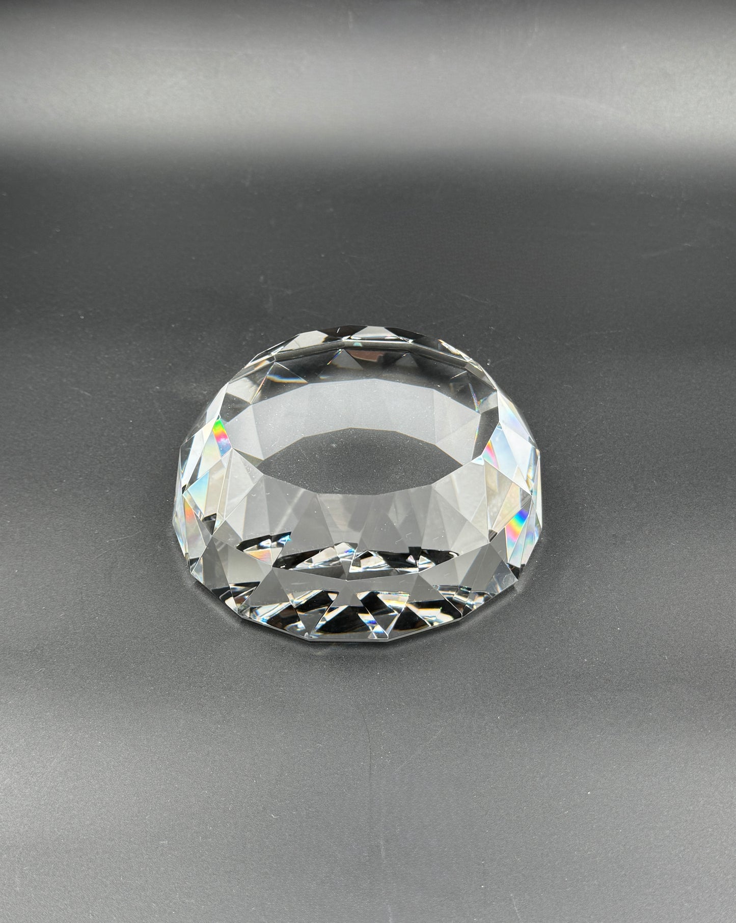 Faceted Crystal Display Stand with Box