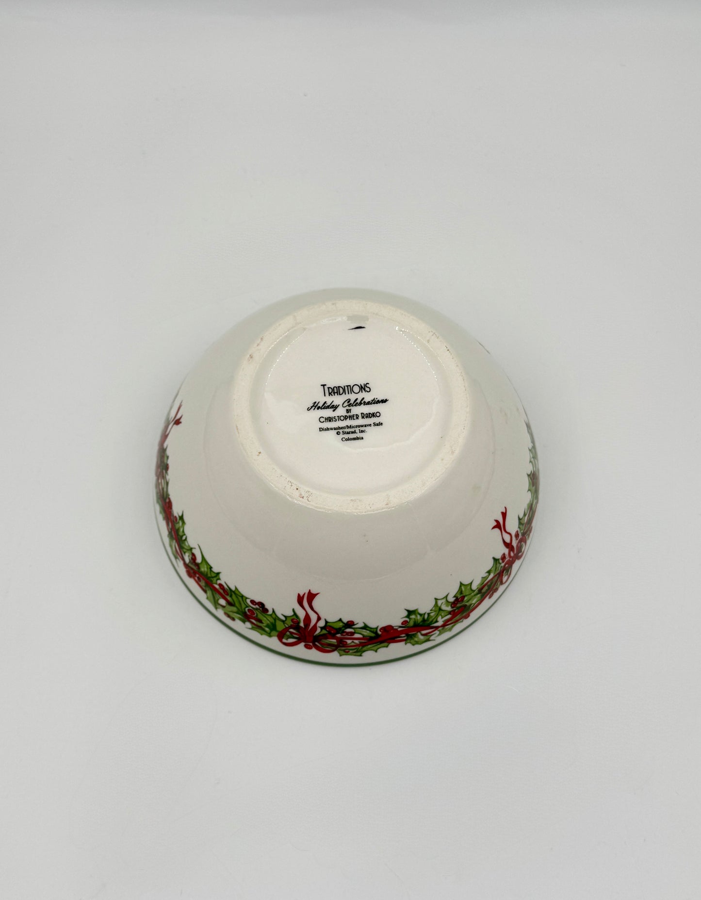 Christopher Radko Traditions Holiday Celebrations Set of 4 Bowls