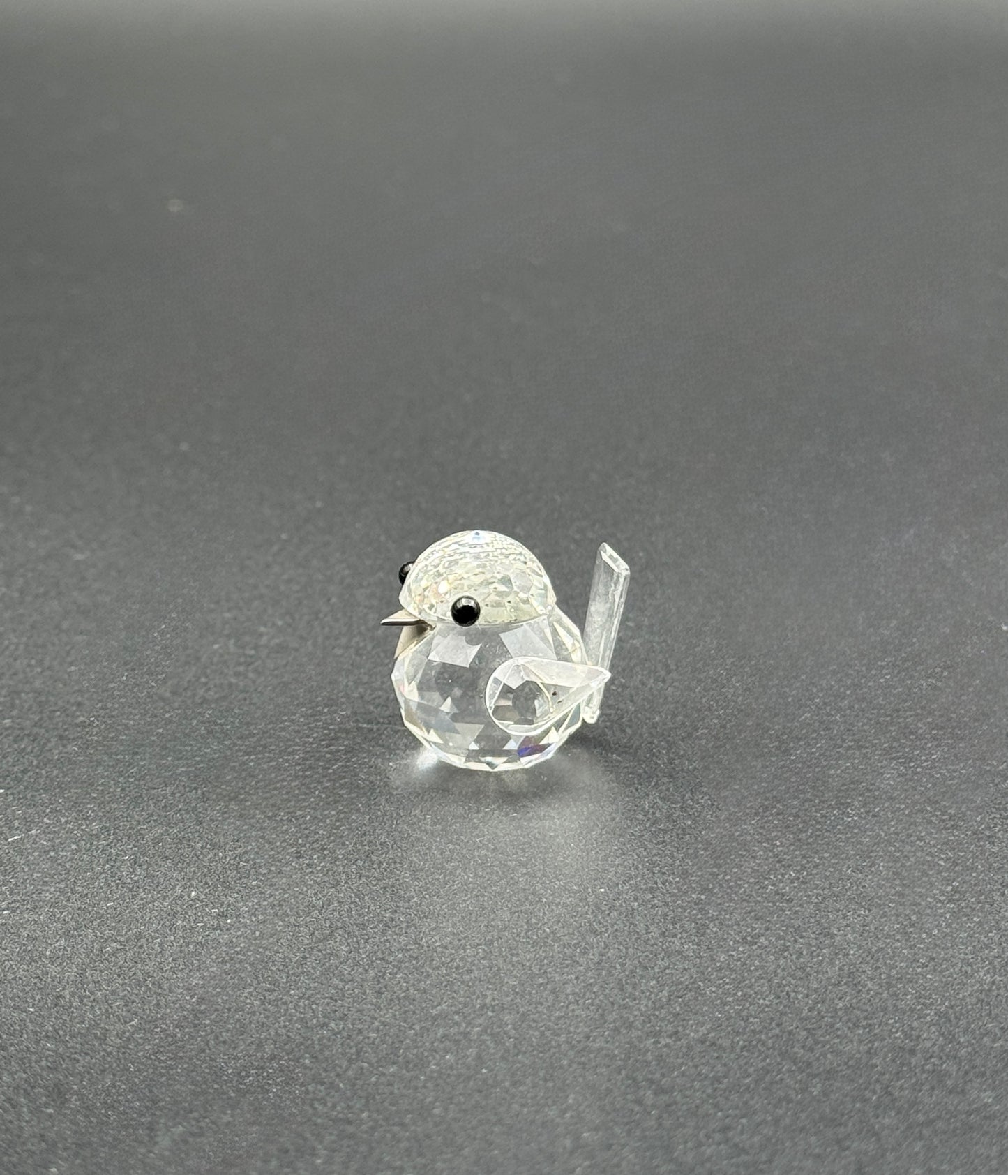 Swarovski Mini Crystal Bird Figurine – Faceted Clear Glass