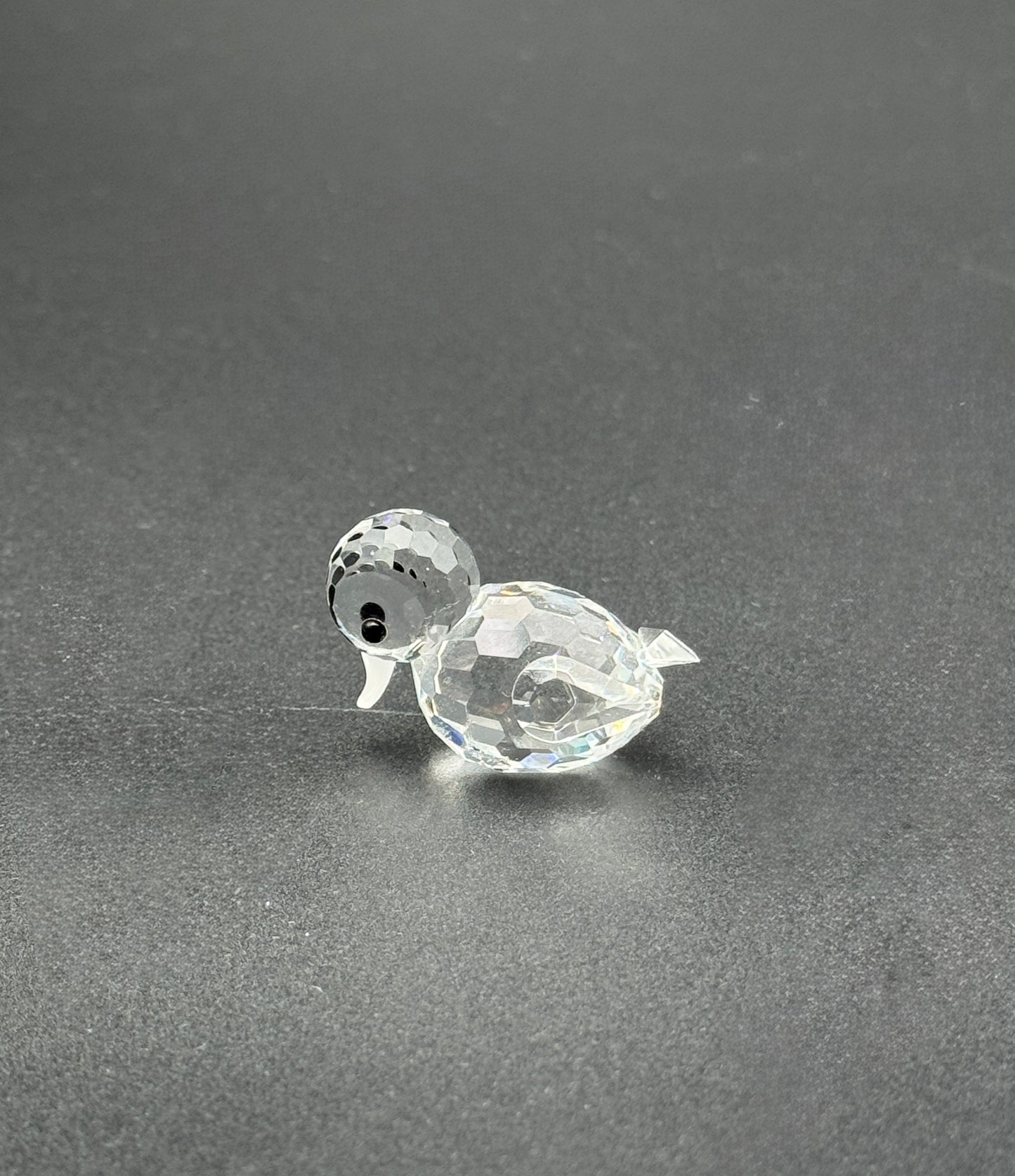 Swarovski Mini Crystal Duck Figurine – Faceted Clear Glass