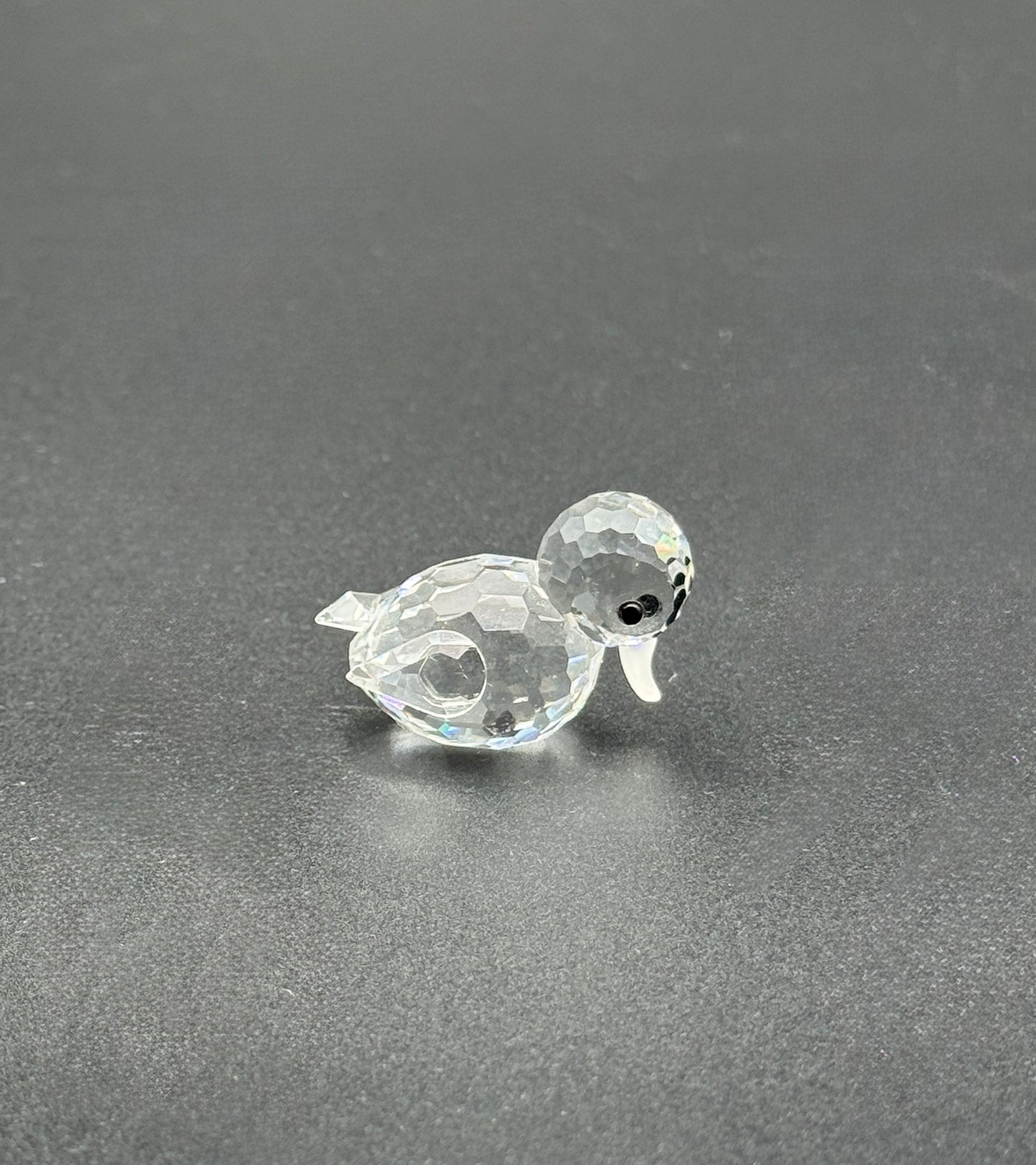 Swarovski Mini Crystal Duck Figurine – Faceted Clear Glass