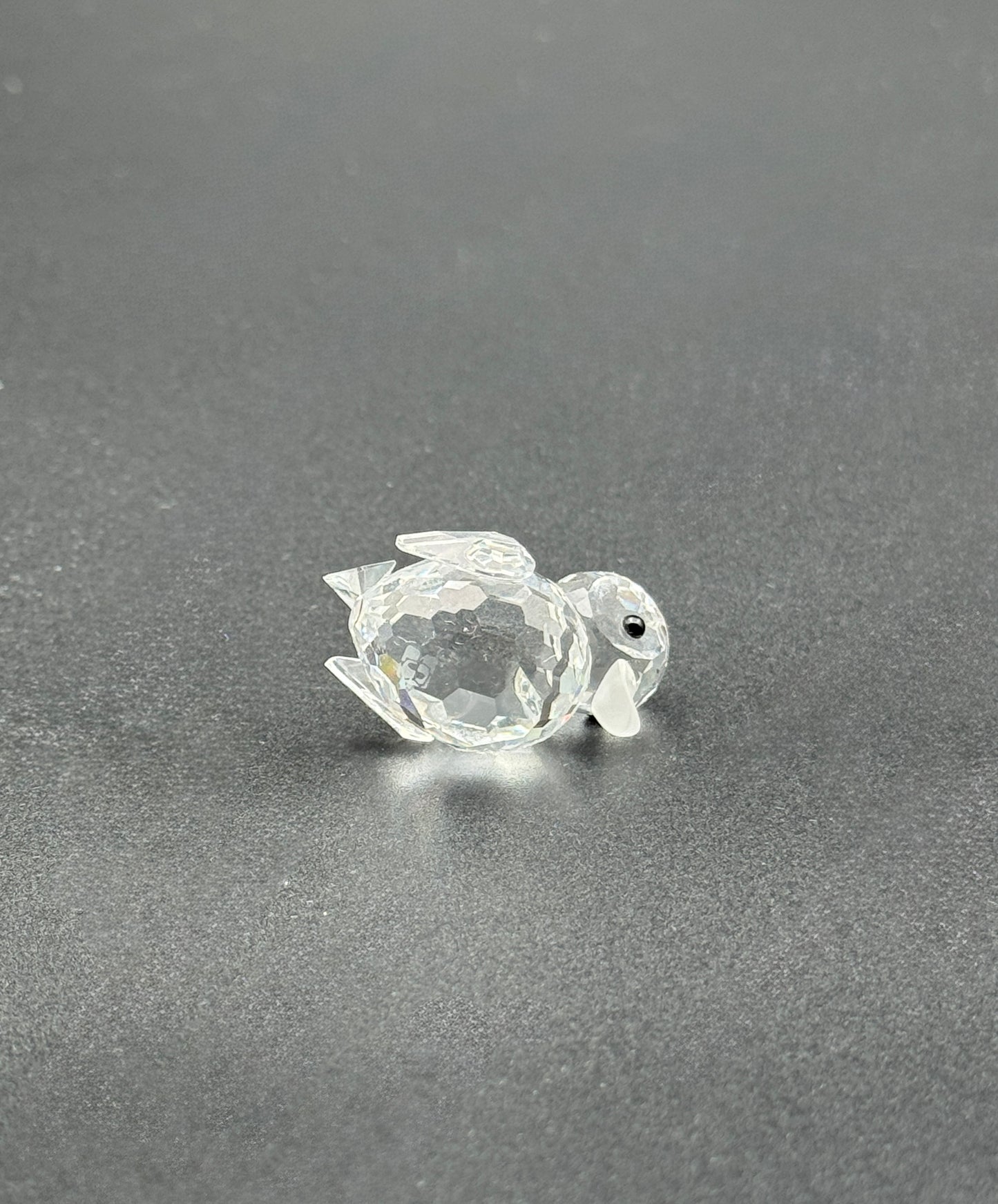 Swarovski Mini Crystal Duck Figurine – Faceted Clear Glass