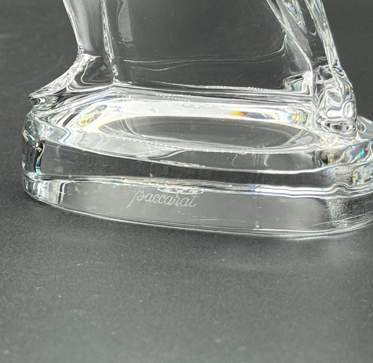 Baccarat Crystal Male Tennis Player Figurine Boxed Collectible Art