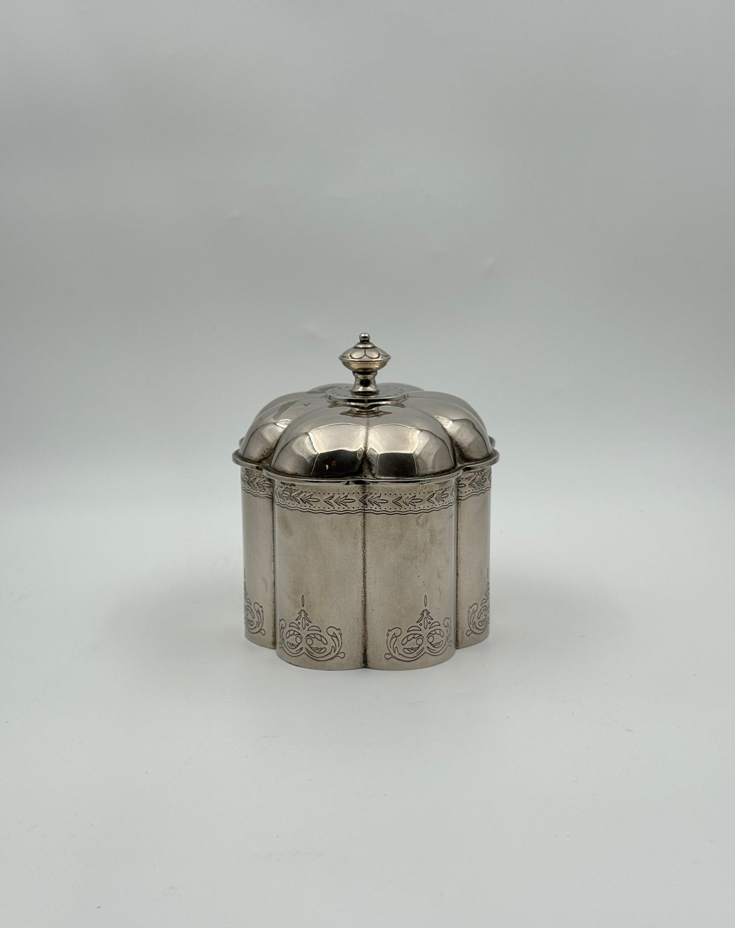 Godinger Silverplate Box with Lid & Red Velvet Interior