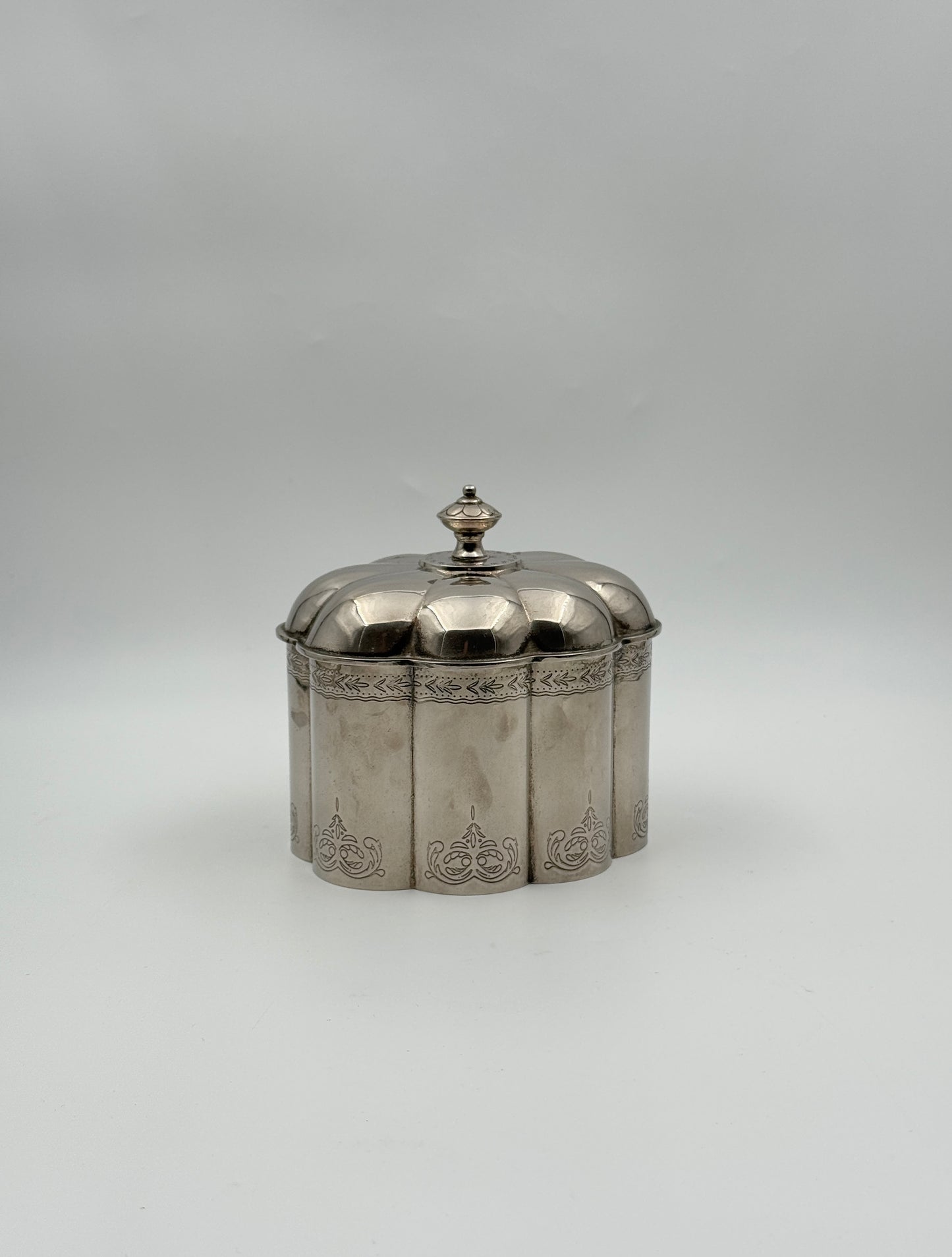 Godinger Silverplate Box with Lid & Red Velvet Interior