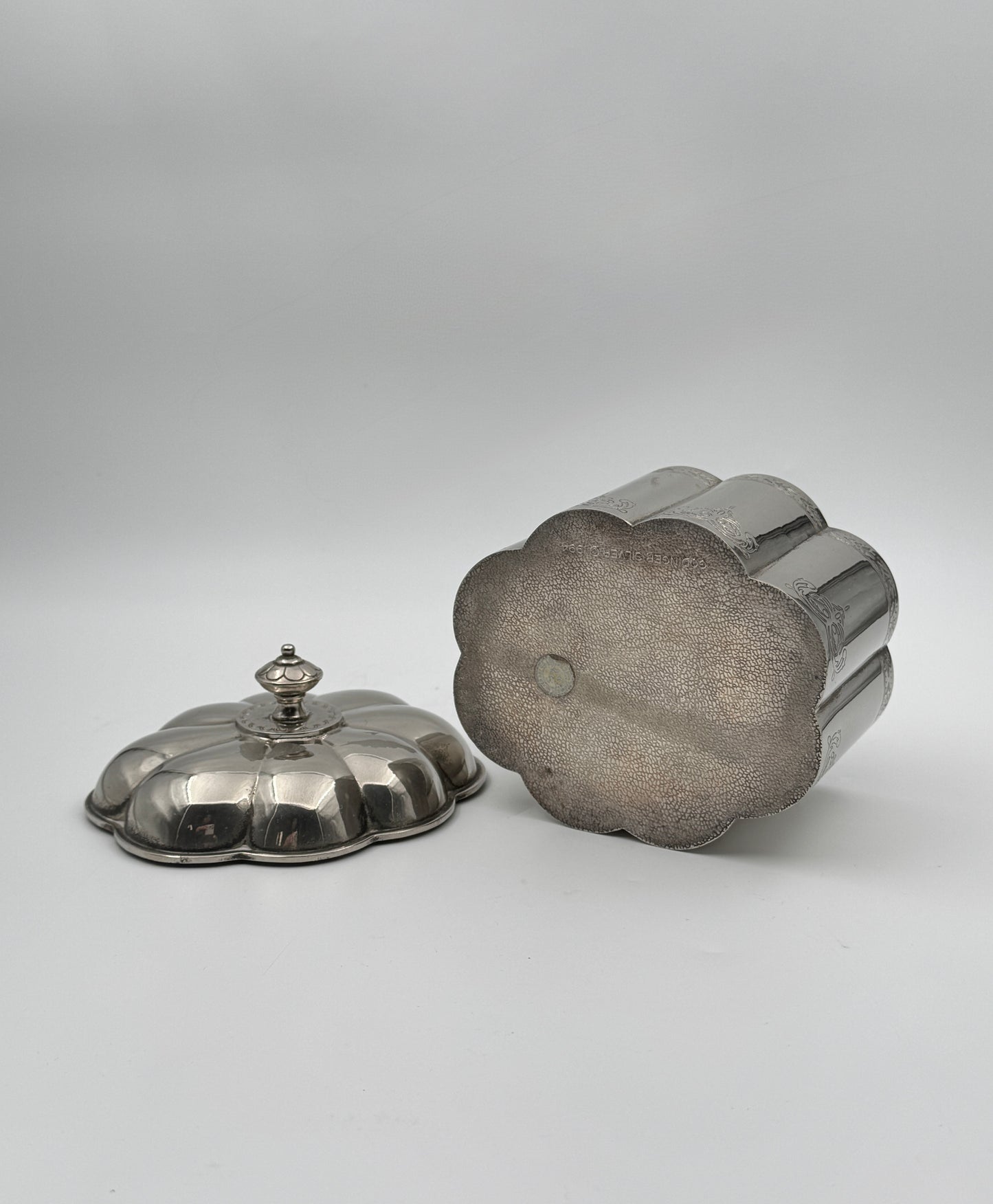 Godinger Silverplate Box with Lid & Red Velvet Interior