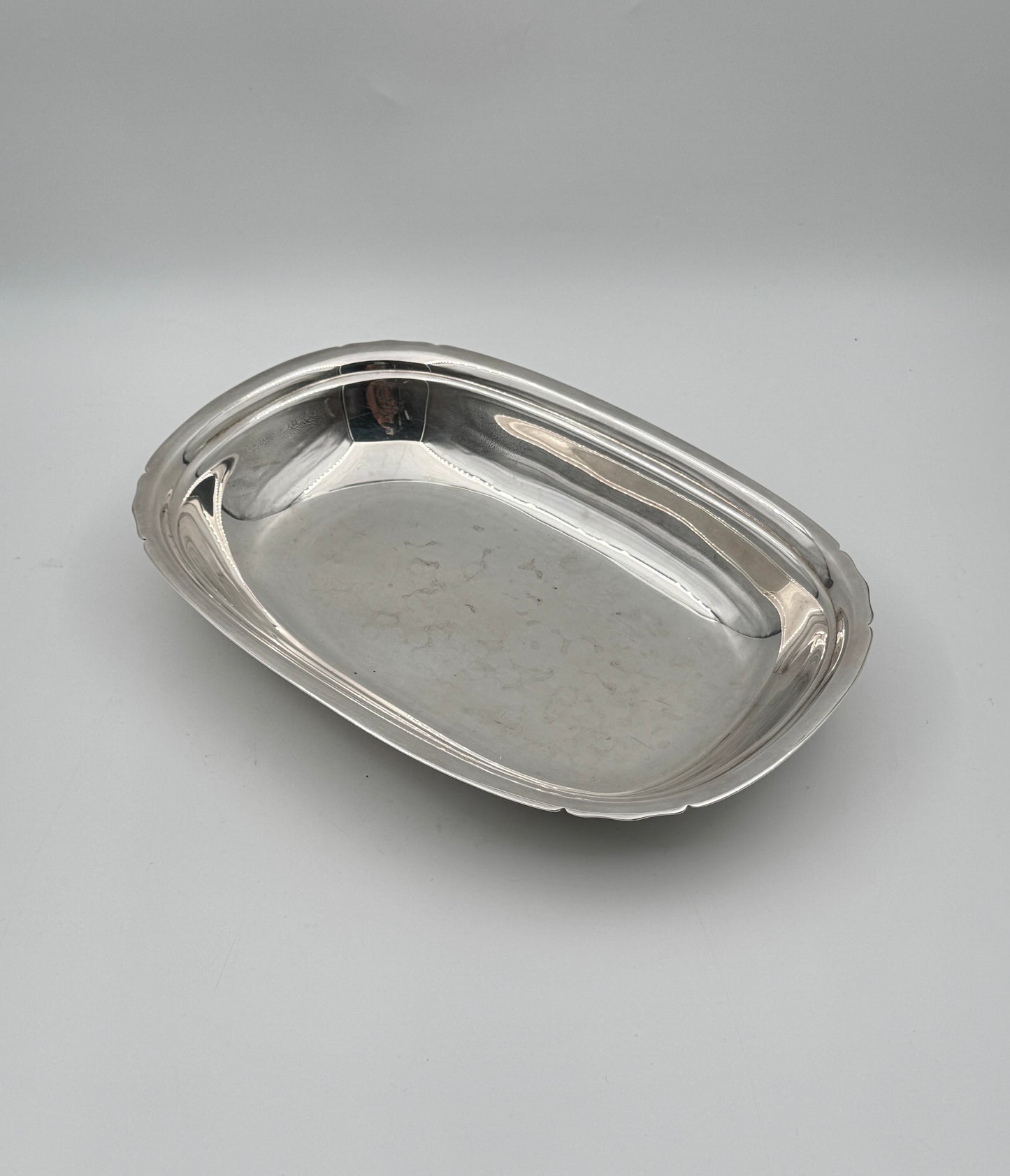 Silverplate Rectangular Covered Serving Dish with Side Handles