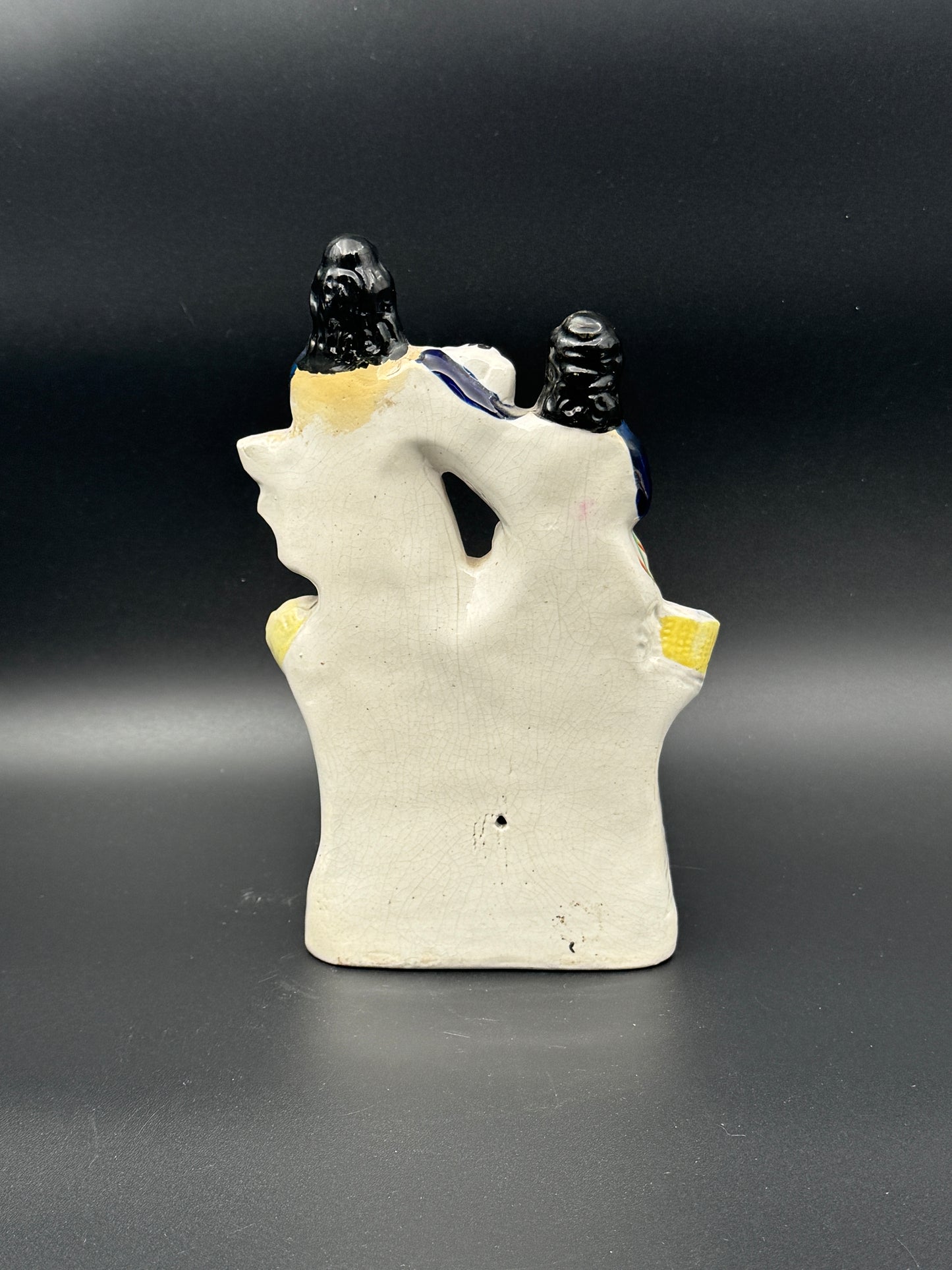 Victorian Staffordshire Figurine – Scottish Couple with Dog & Fishing Pole