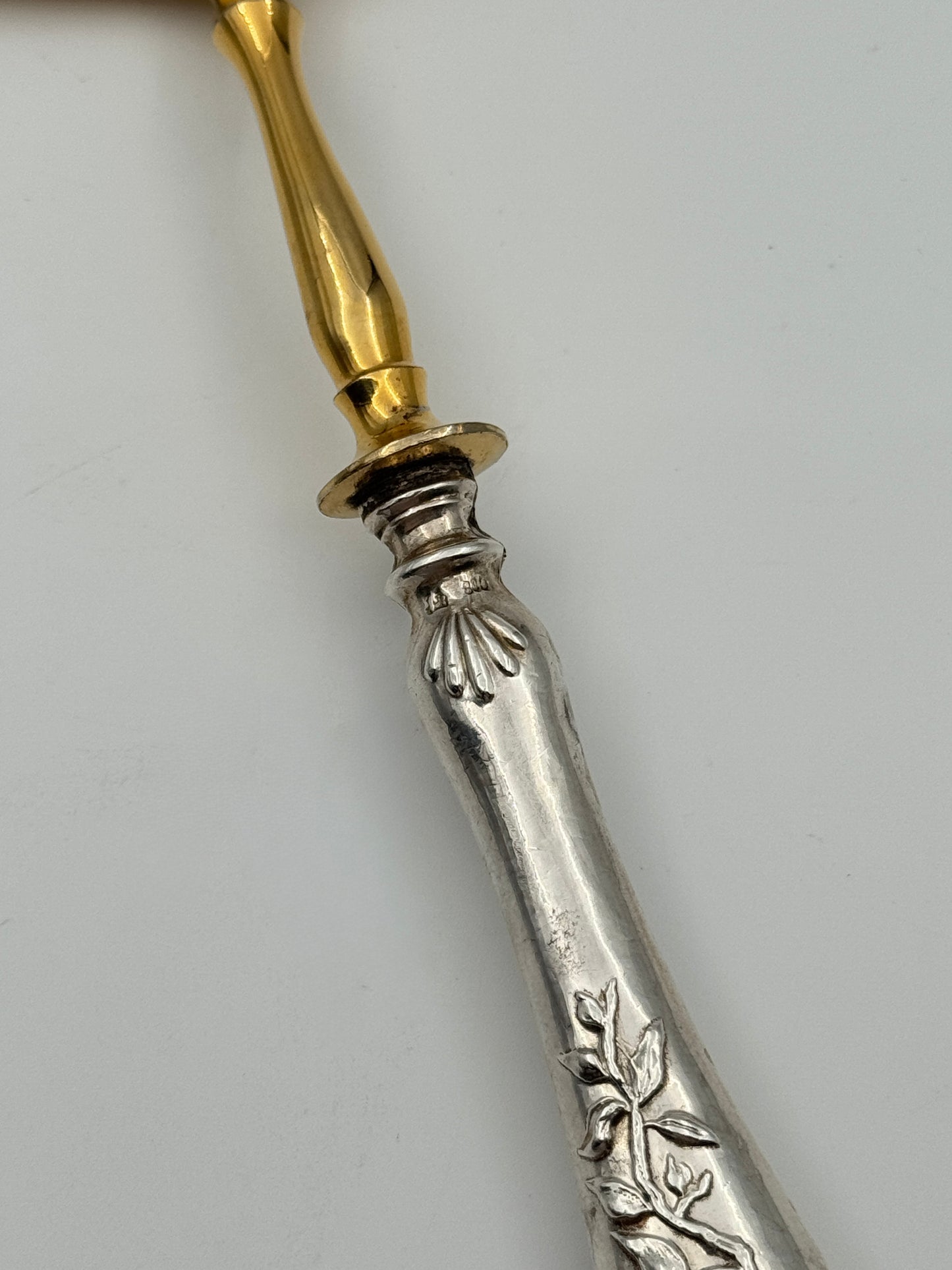 Silver Handled Ladle – 800 Silver Handle & Gilt Bowl
