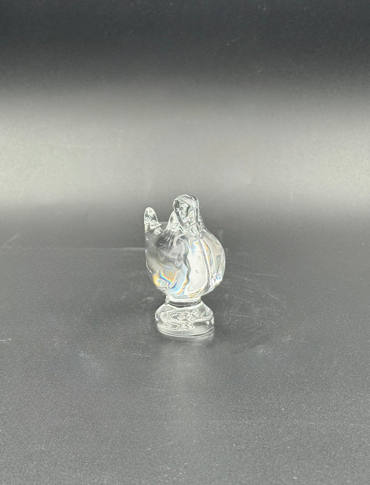 Baccarat Crystal Bird Figurine – Mandarin Duck Paperweight – France