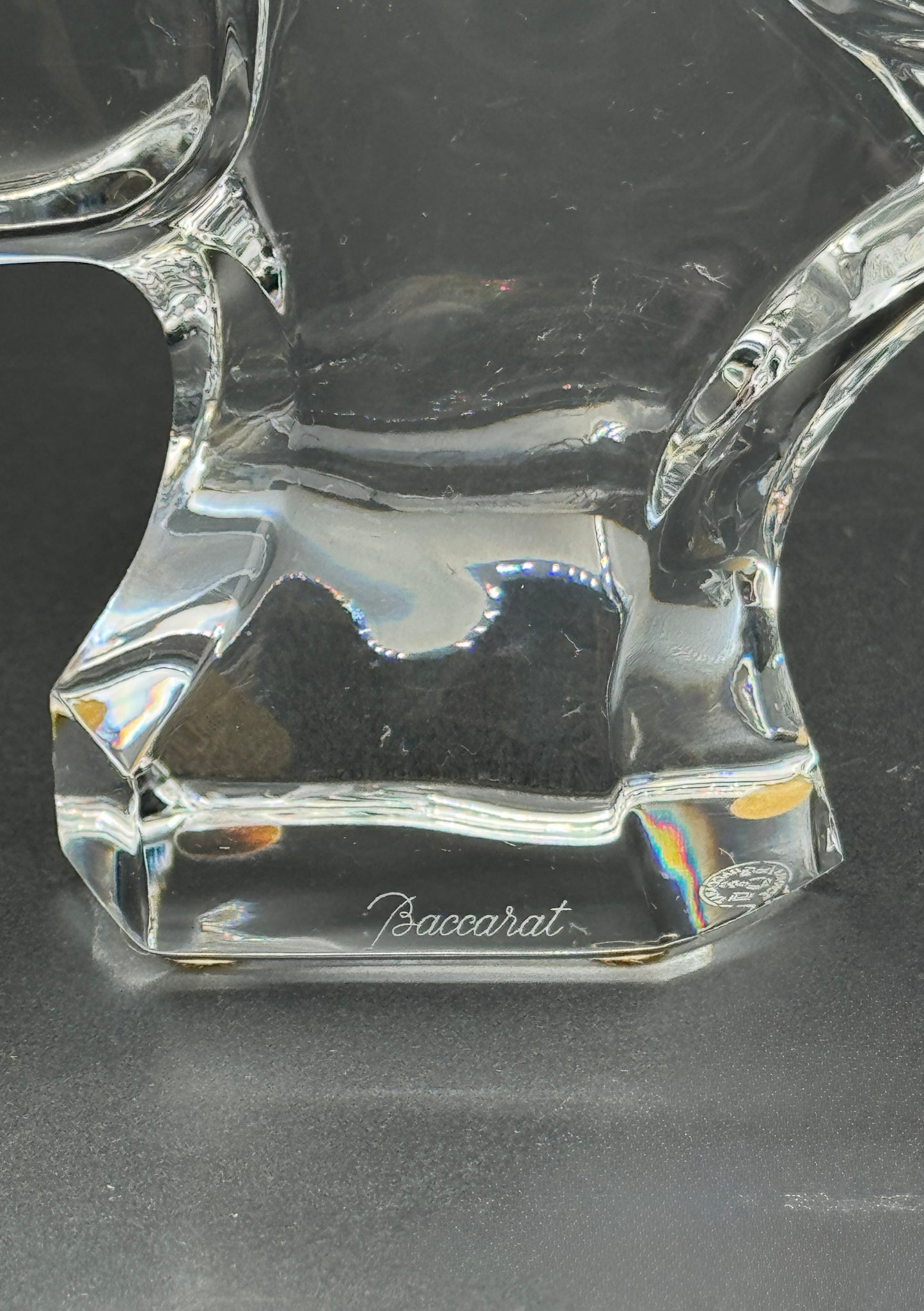 Baccarat Crystal Horse Head Bust – France – Signed