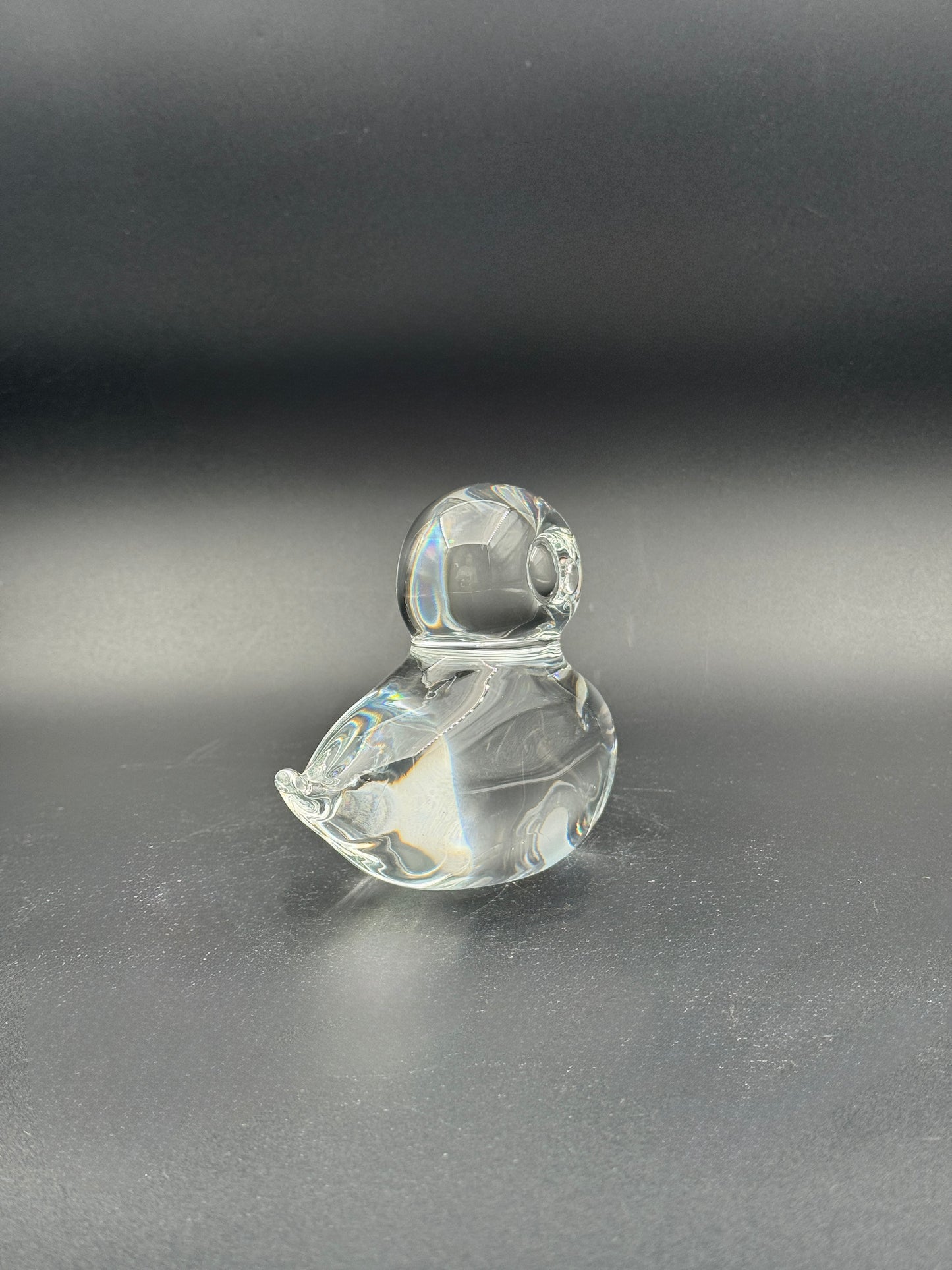 Swedish Crystal Duckling Figurine– Signed