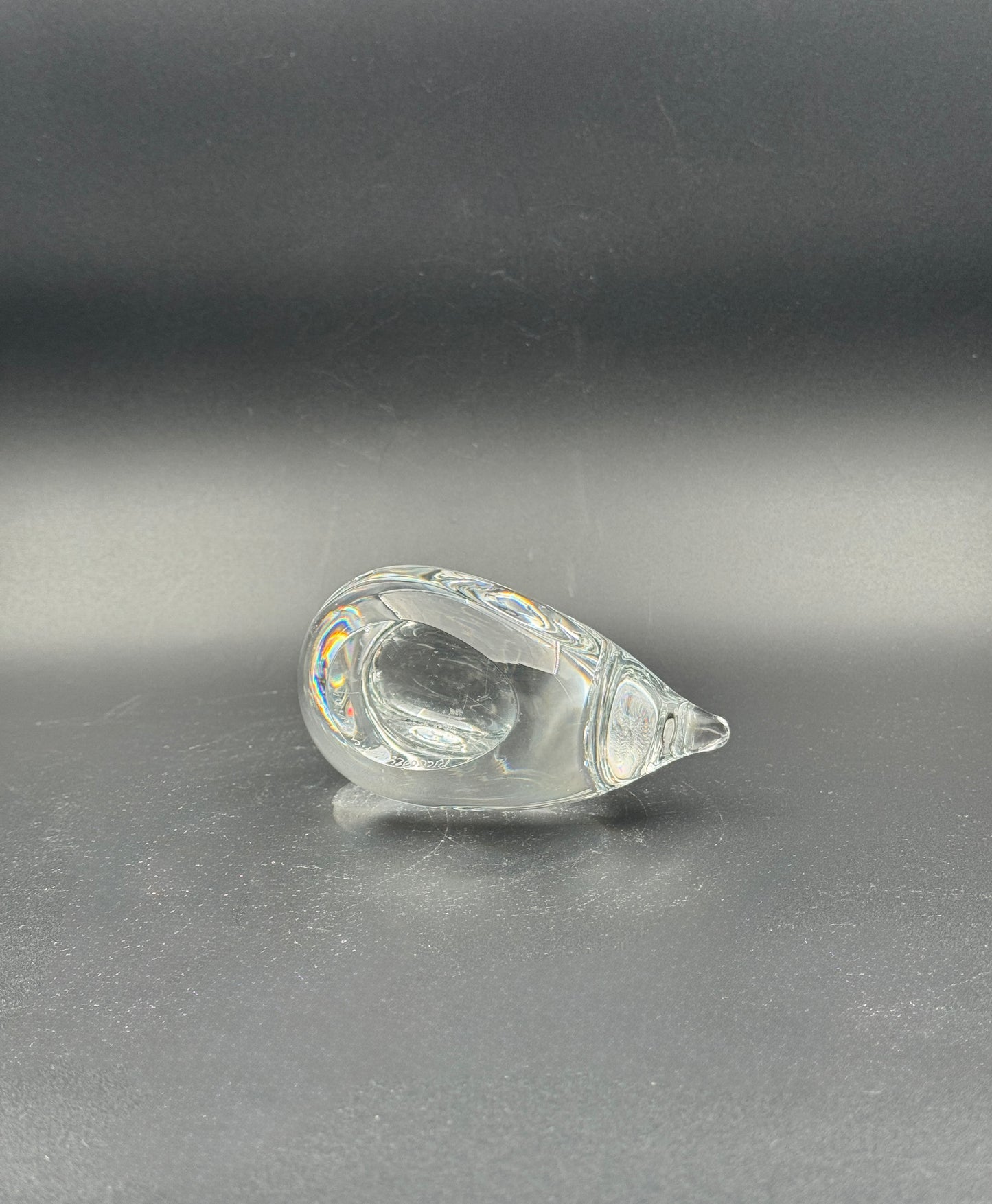 Swedish Crystal Duckling Figurine– Signed
