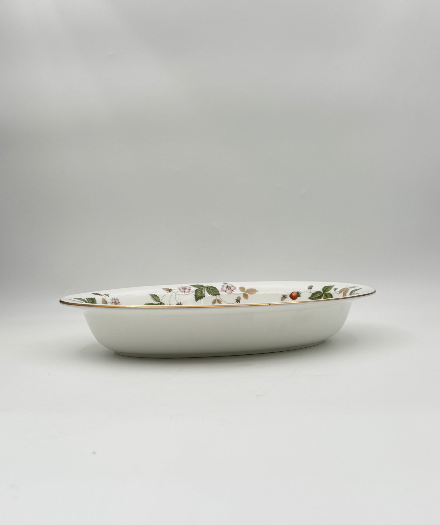 Wedgwood “Wild Strawberry” Oval Bone China Serving Dish – England